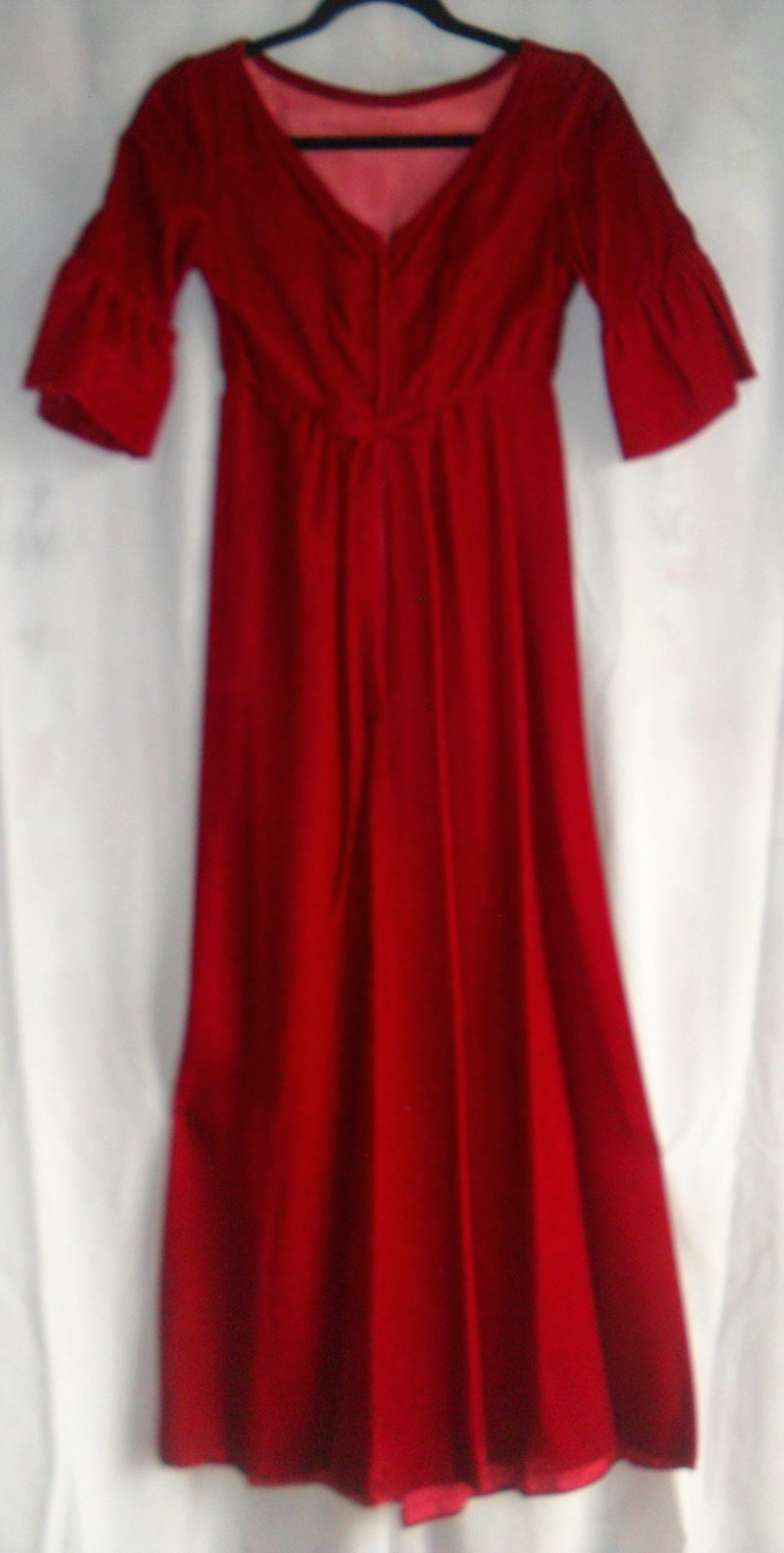 Vintage Lorrie Deb San Francisco Sz 7 Red Velvet Special Occasion Maxi Dress