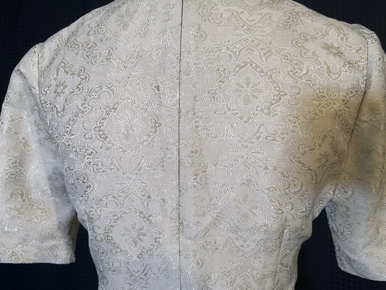 Classic Vintage Special Occasion Liberty Lucrezia Cream Brocade Dress Jacket Set