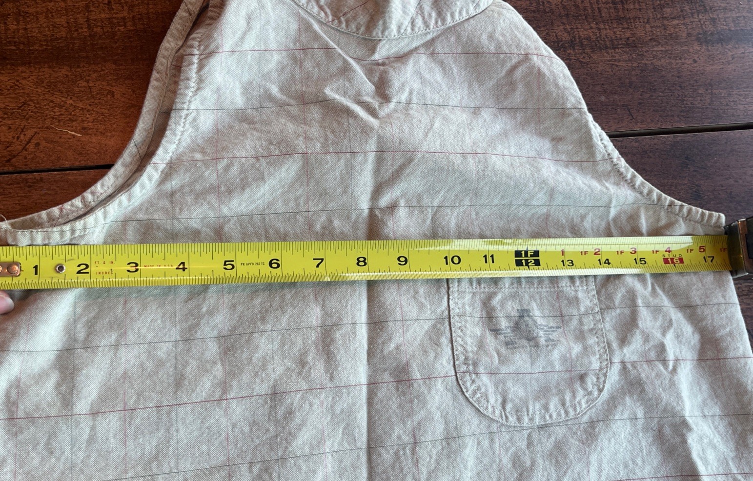 Vintage 90s Minimalist Mock Neck Tank Top Beige Windowpane Cotton Cottagecore