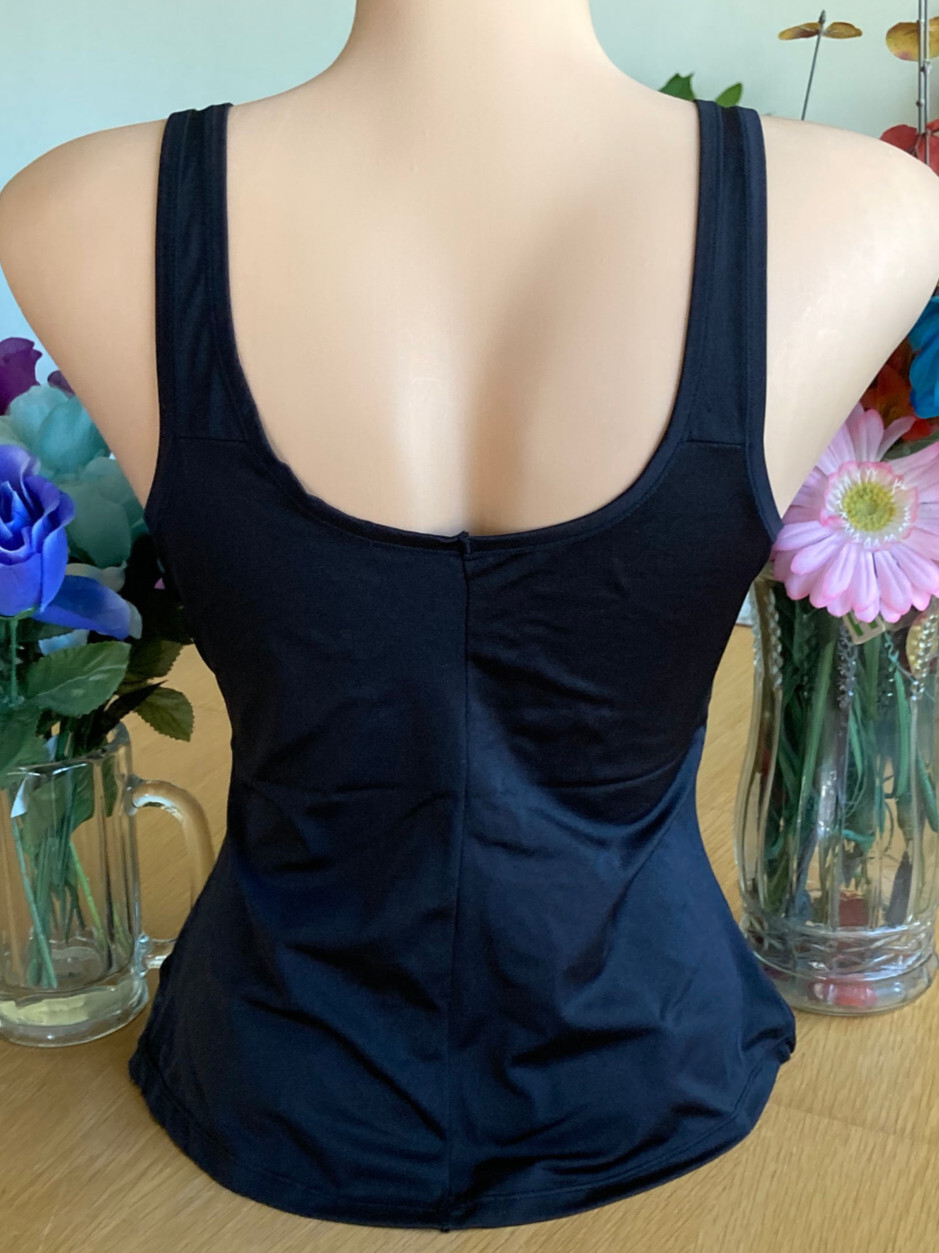 NANCY GANZ Size Large BLACK Shaping Molded Cup Camisole Disc’t Style #3310
