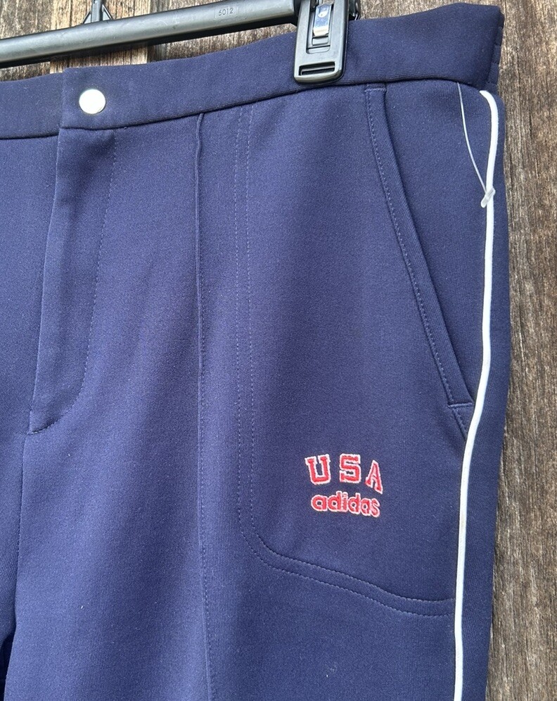Vintage 80’s Adidas USA 1984 Olympics Los Angeles High Waist Track Pants Size M