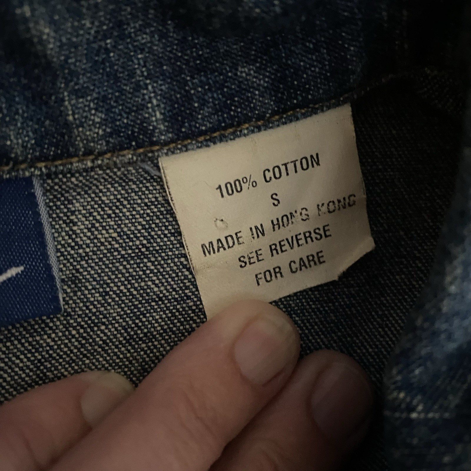 Express Bleus Belted Denim Jacket 100% Cotton Size S Y2K Utility Hong Kong VTG