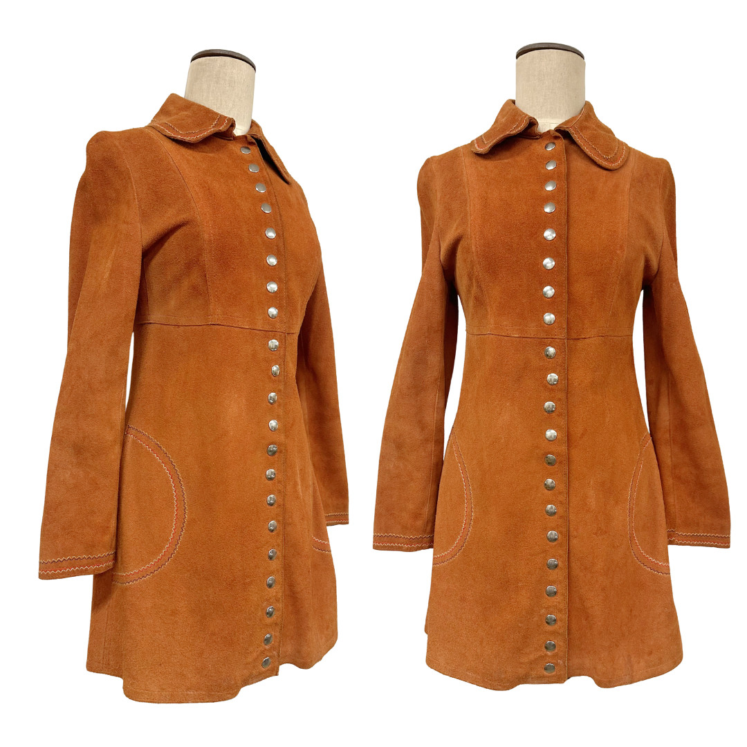 Vintage 1960s Gassy Jack Suede Embroidered Snap Up Jacket