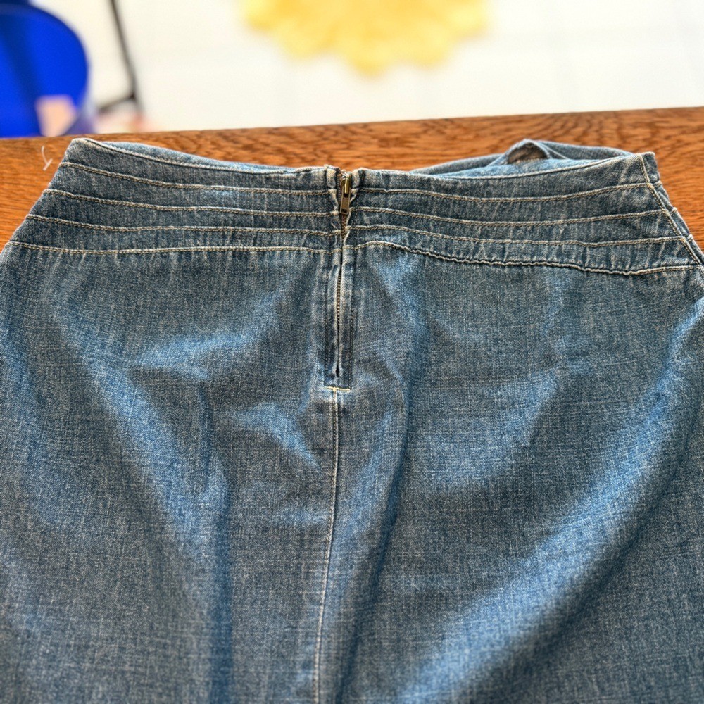 Emma James Vintage 100% Cotton Denim Maxi Skirt Size 10