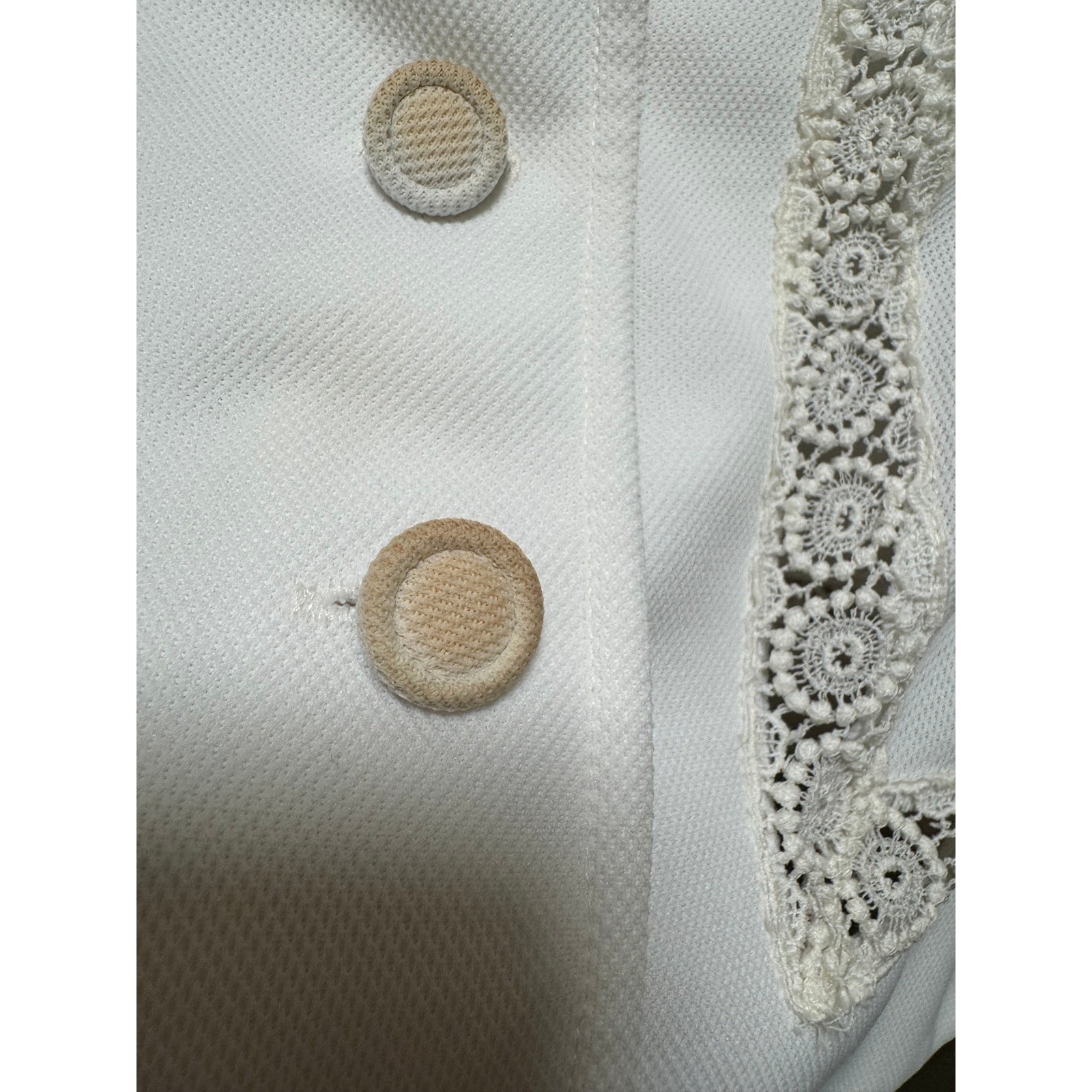 Vintage 70s Dress Set Sz S White Lace Bridal Boho Mel Warshaw Miss Jane Miami