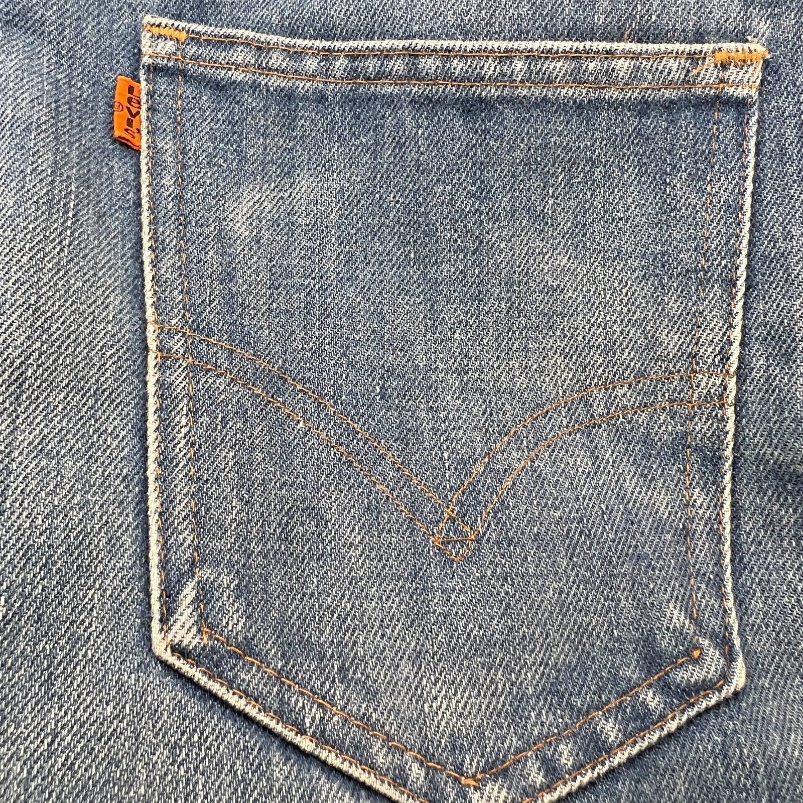 Vintage 70s Levi’s 689 Orange Tab Flare Bell Bottom Talon 42 W26 L31 (Fits L27)