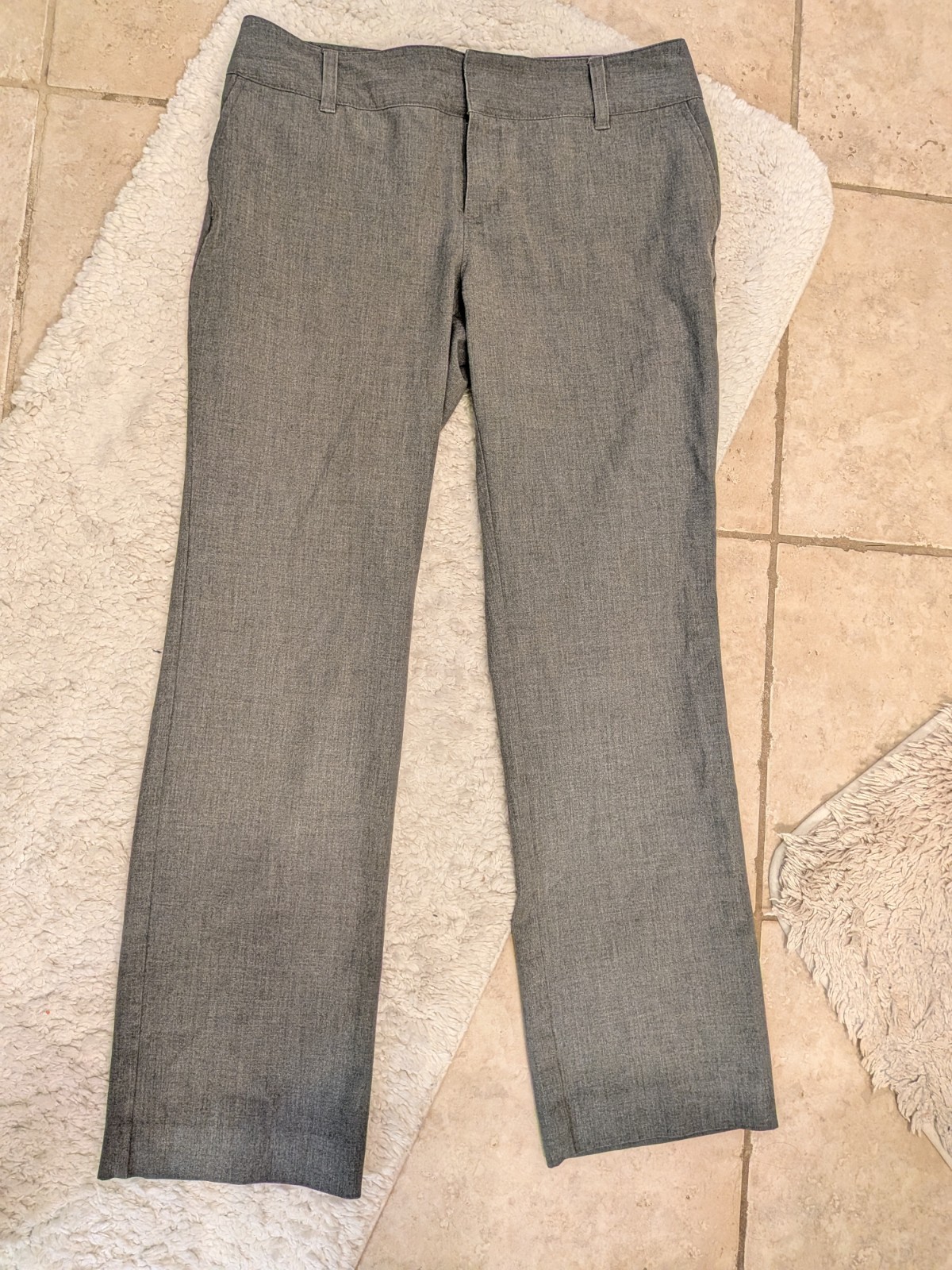 Vintage 2006, low rise gray slacks, Women 8. 32 in Waist. 9 in Rise. 30 inseam.