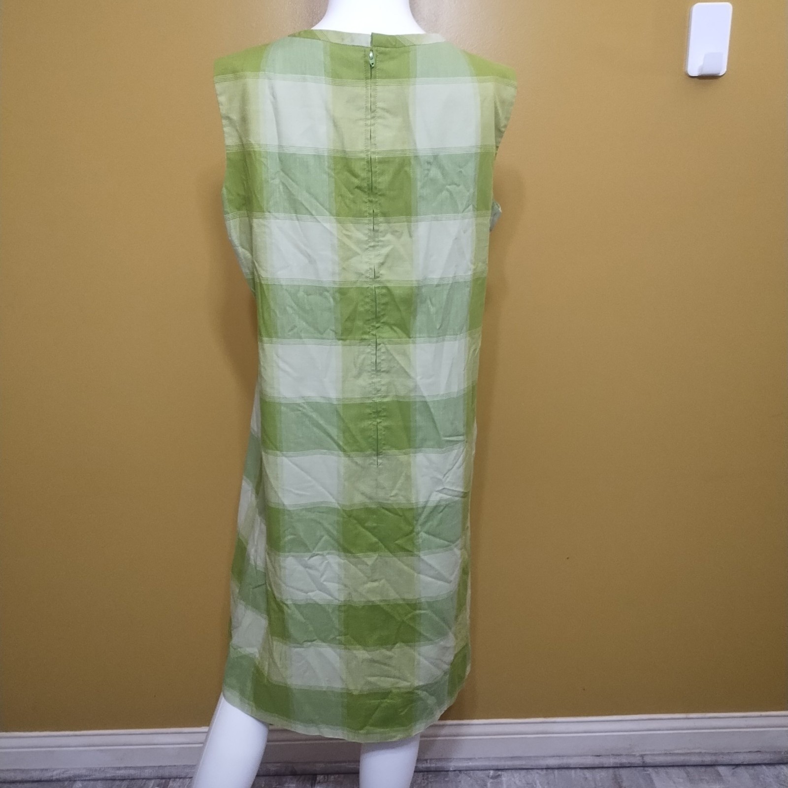 VTG 70s Serbin of Florida by Muriel Ryan Sleeveless Cotton Frock XL Cottage