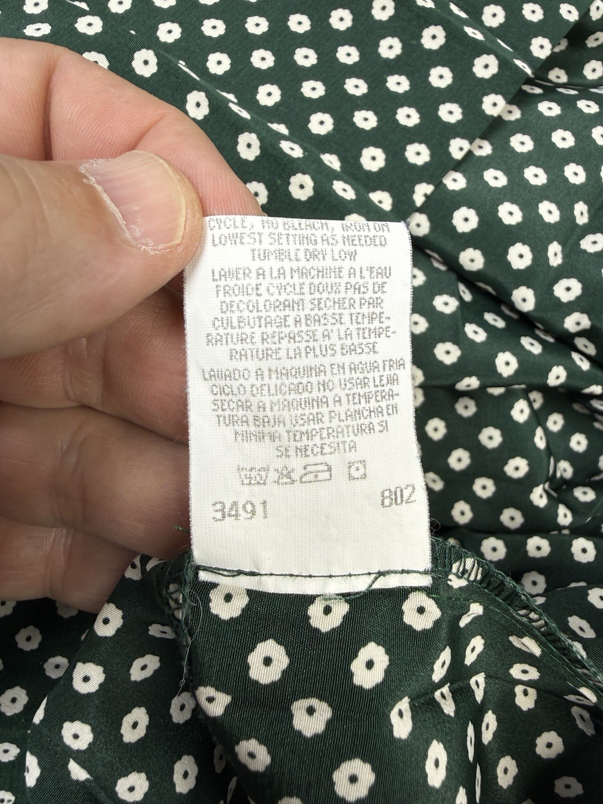 Vintage 80s Leslie Fay Hunter Green Polka Dot Midi Secretary Dress – Size 10 EUC