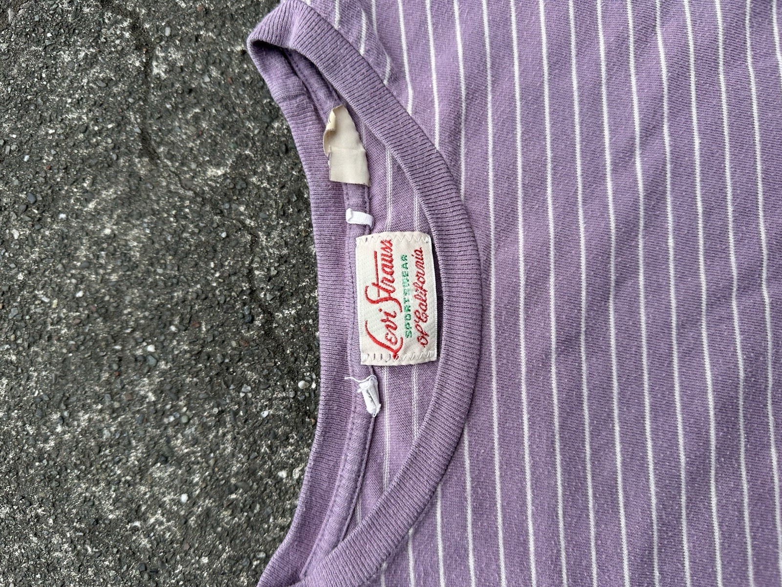 Levi Strauss true Vintage 1940s Pocket Tee Sportswear of California, Size S
