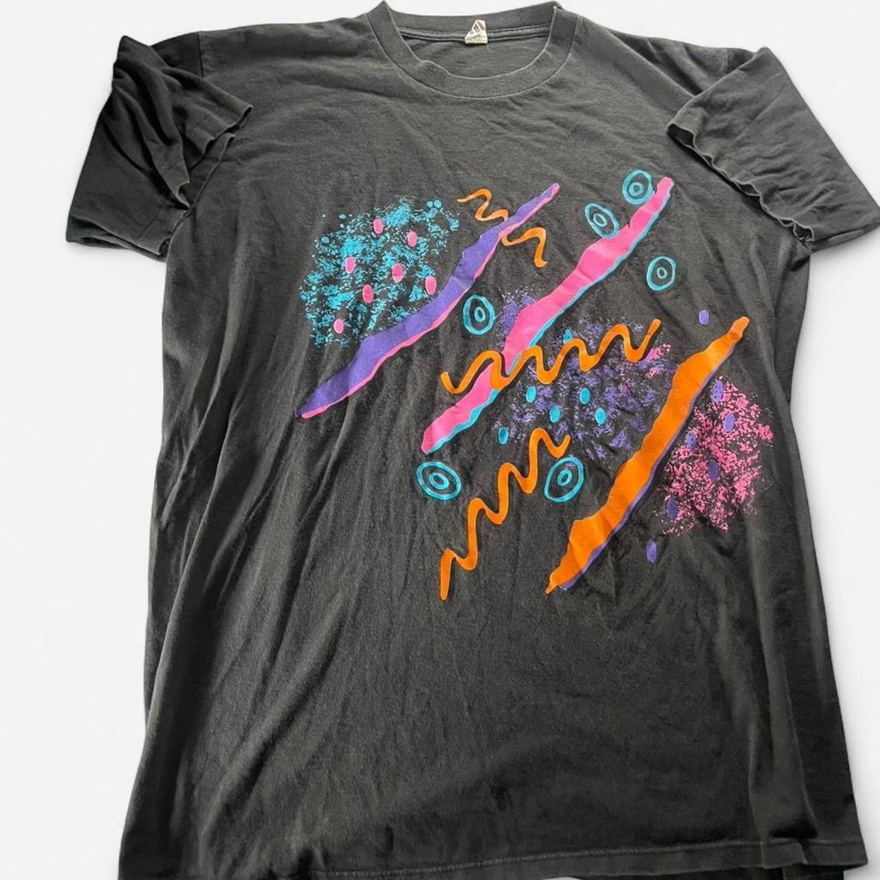 The Body Co. Women’s Black 80s Graphic Print Crew Neck Cotton T-Shirt XXL