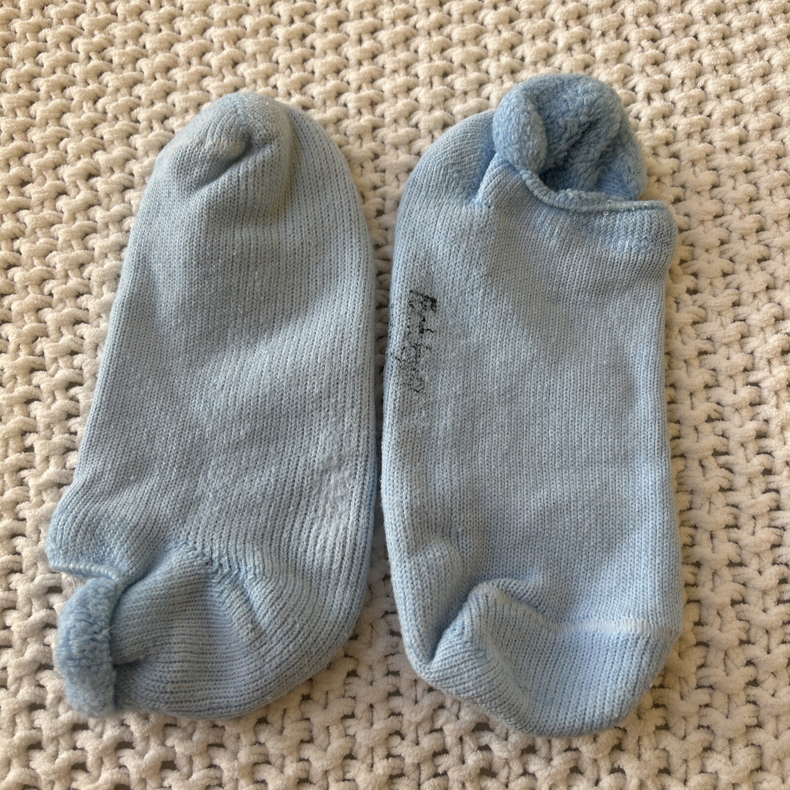 VTG Women’s Footjoy Socks 9-11 Blue Low Cut Roll Top Acrylic Golf Ankle 90’s