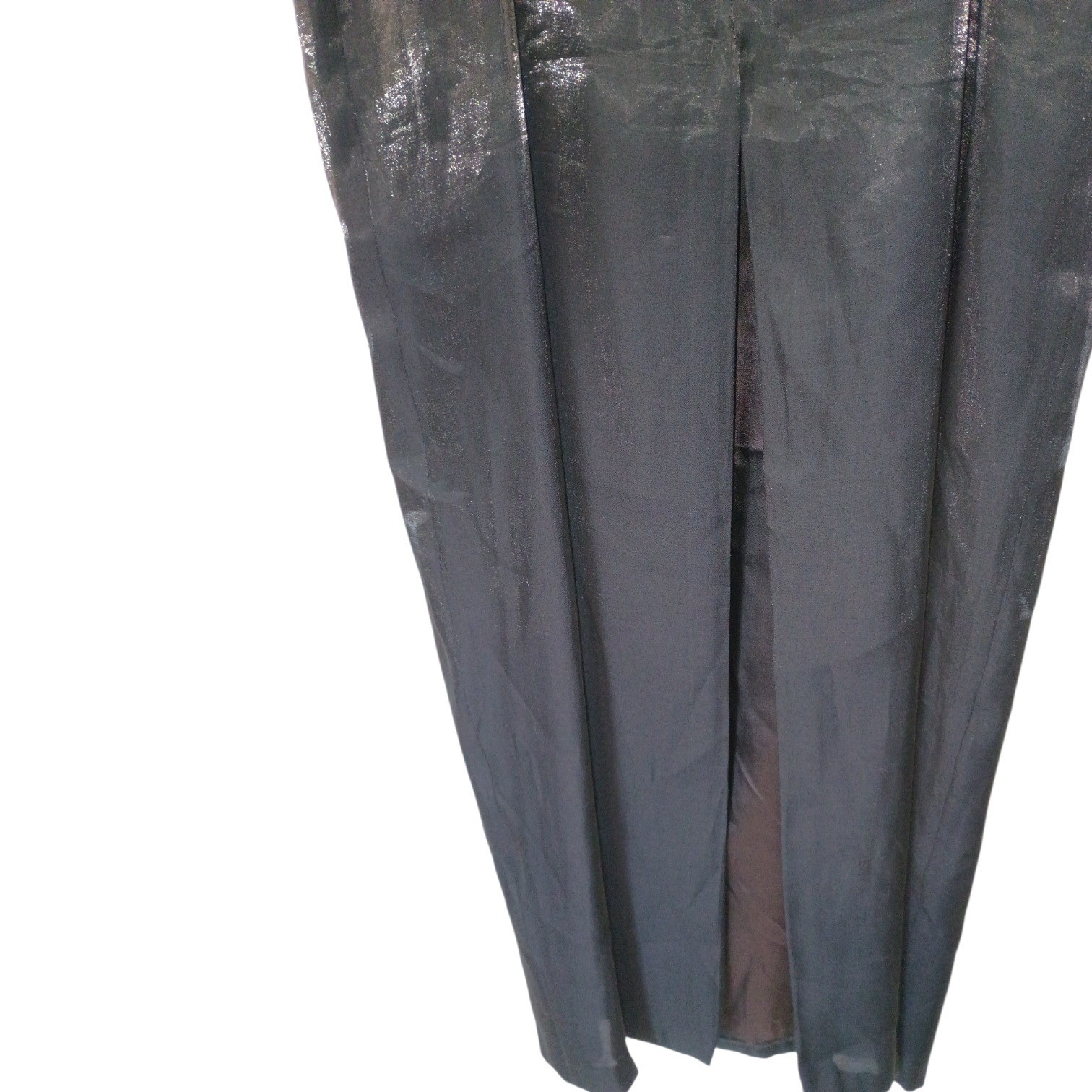 Vintage Via Milano by Tina Hagen Black Shimmer Midi Dress Spaghetti Strap S
