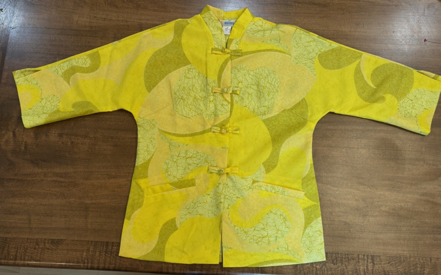 NWOT Vtg ANDRADE Honolulu POLYNESIAN CASUALS Hawaii Pajama Set 14 Yellow 60s