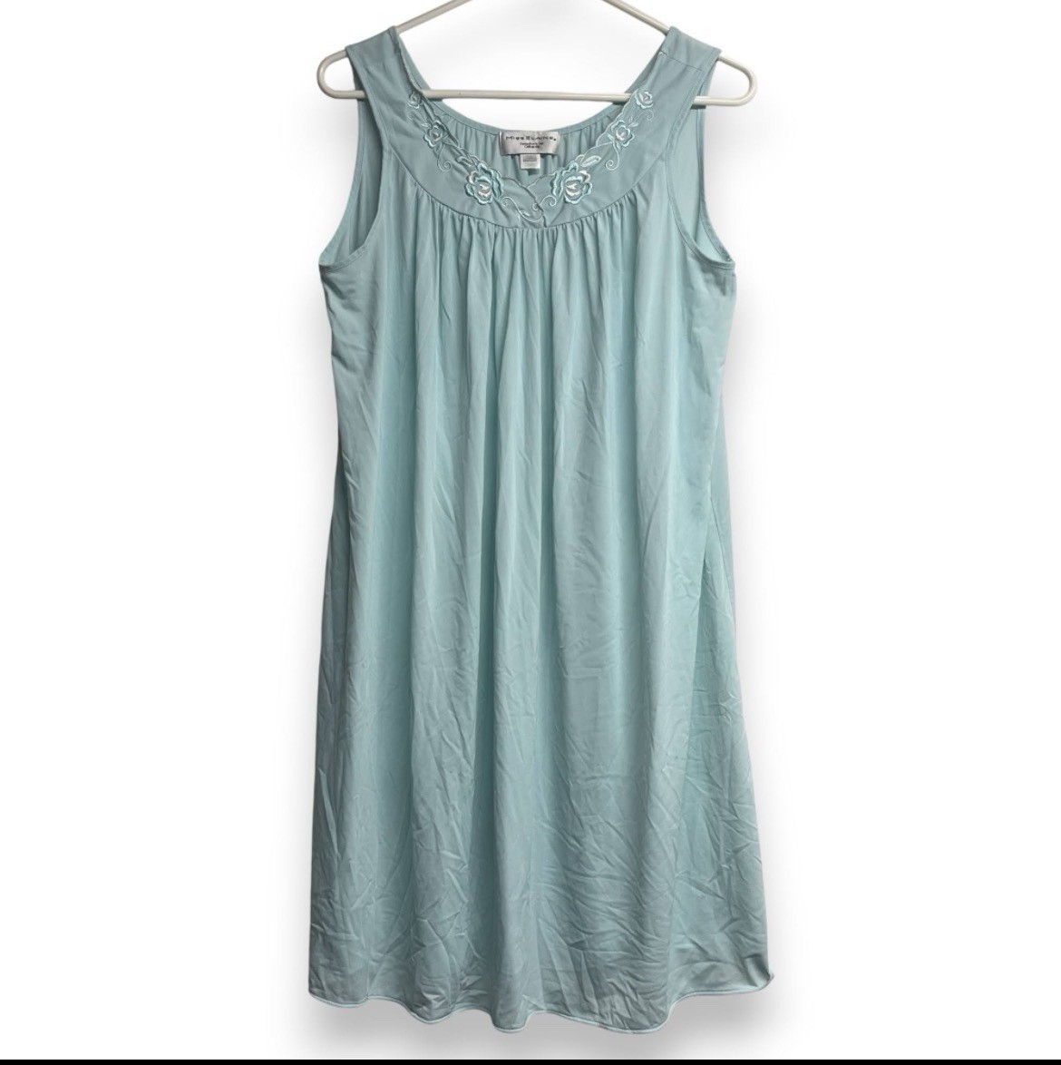 Miss Elaine Women’s Medium Blue Nylon Nightgown Sleeveless Dillards Exclusive