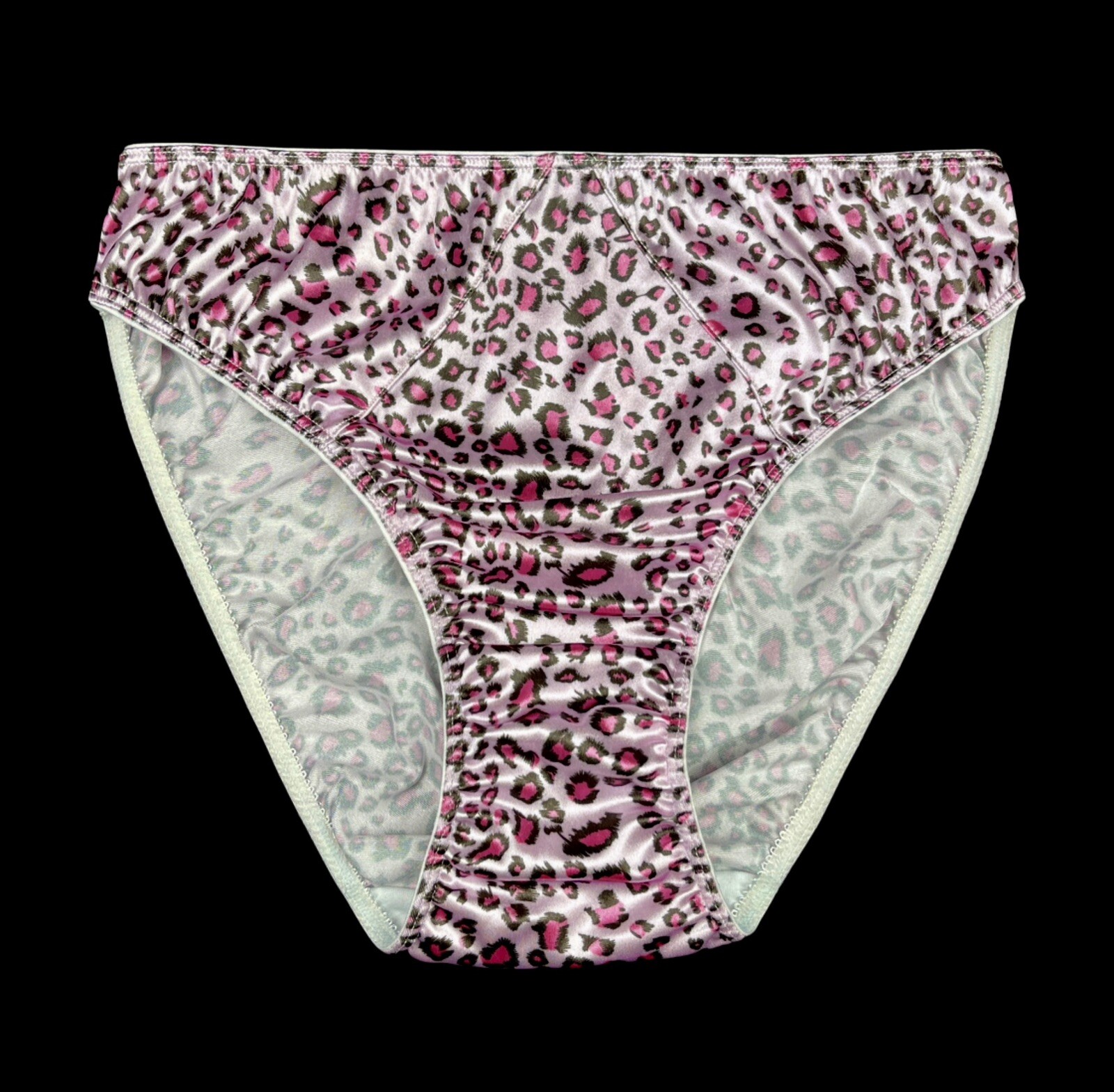 Second Skin Satin Hipster Panty Pink Animal Print M