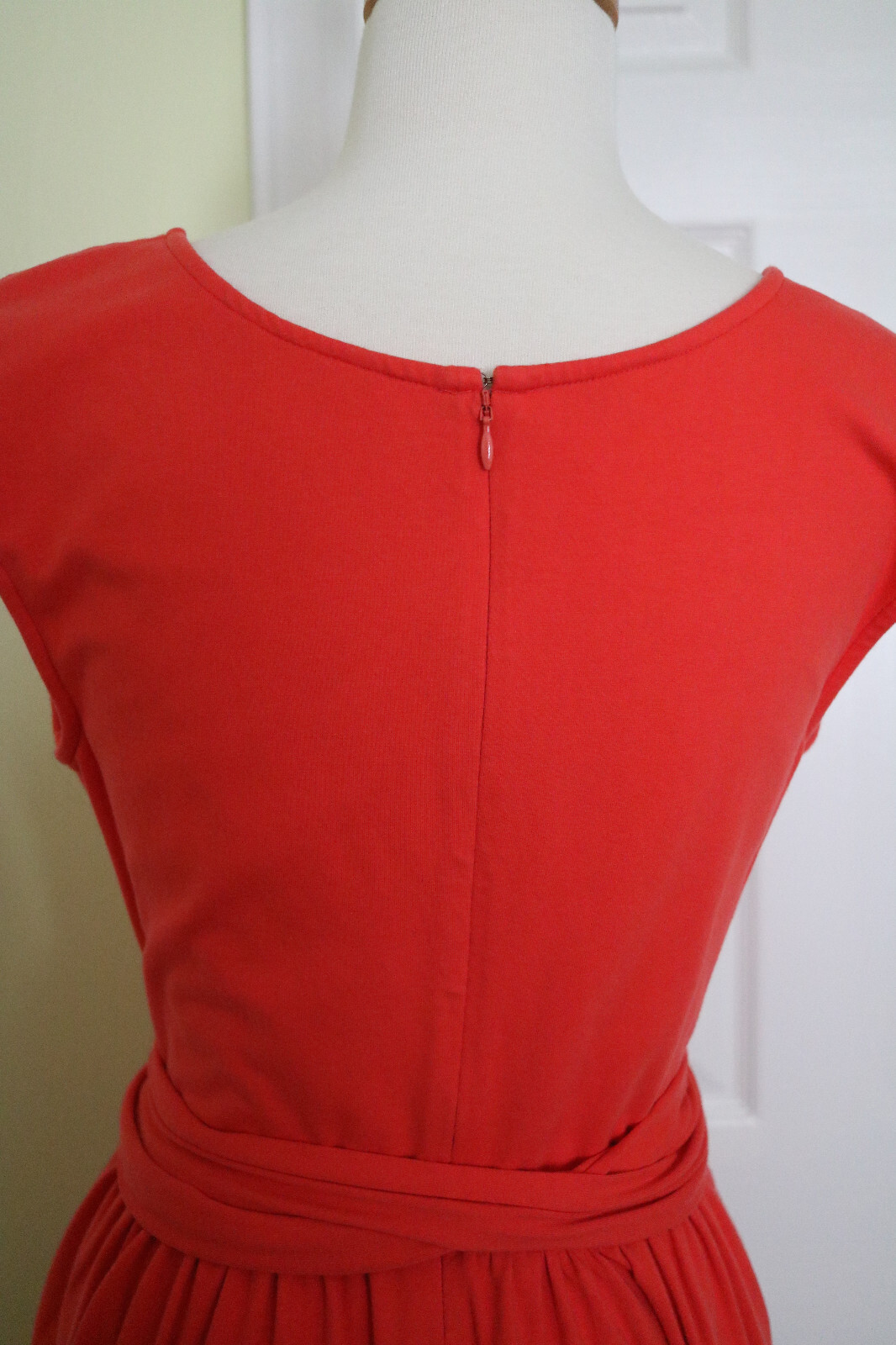 Vintage coral eShakti cotton/spandex sleeveless dress M
