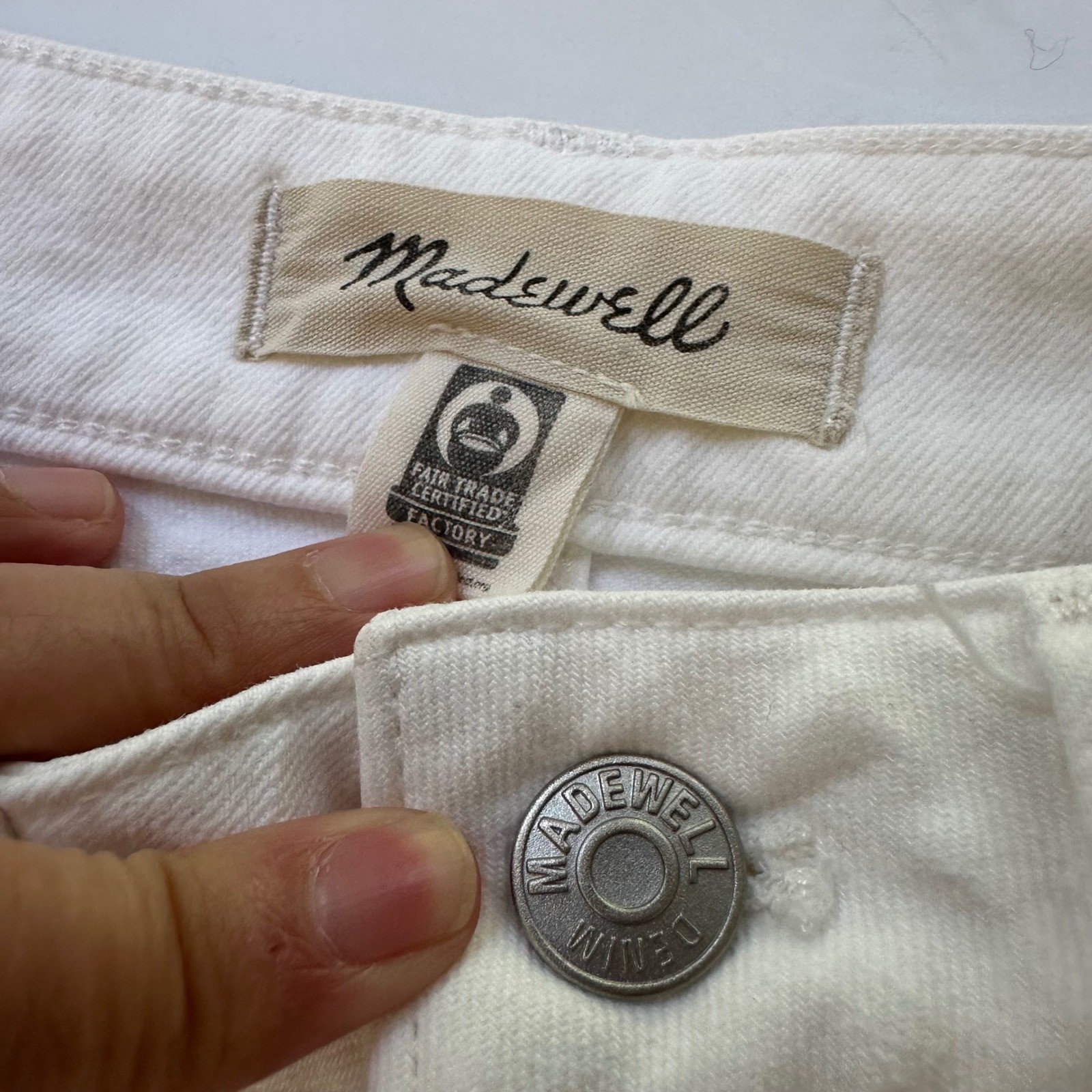 Madewell The Curvy Perfect Vintage Jeans in White Size 25 Denim