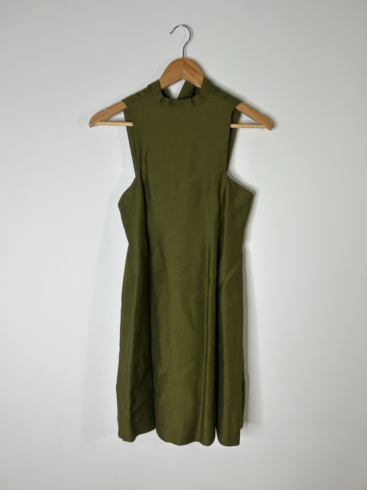 Vintage 1970’s Dress Women’s Green Jumper Mini Mod Sleeveless