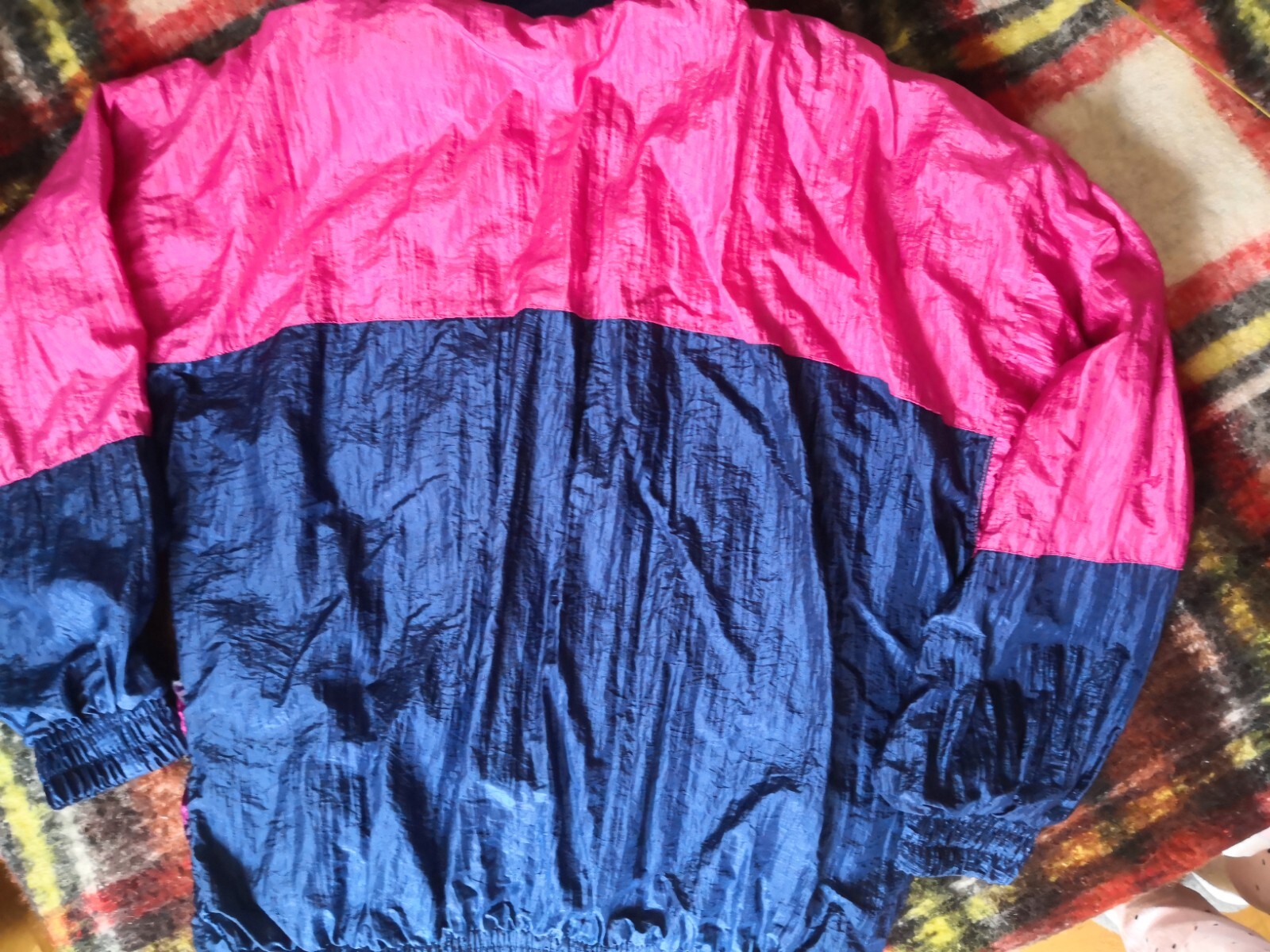 Vtg MustbeSportJacket FulZip L Sportswear 80sRetro Colorblock Anorak Windbreaker