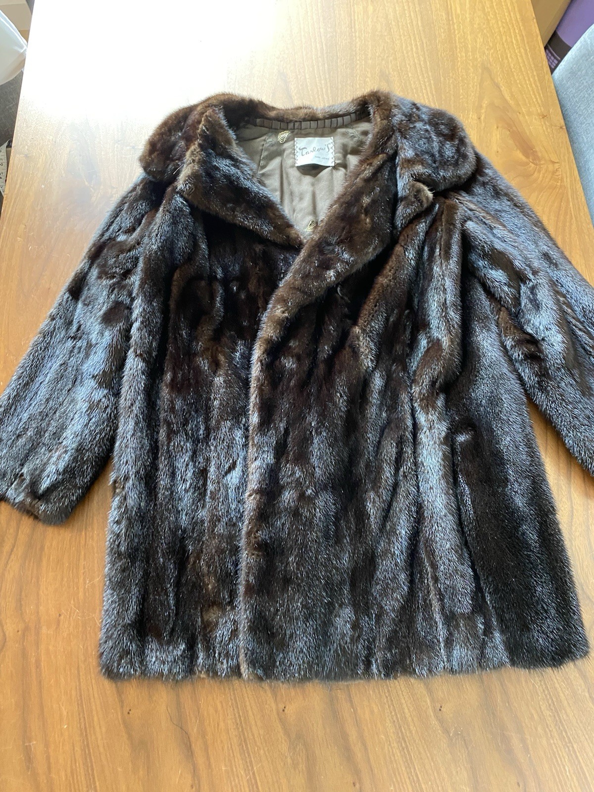 VTG TARLOWS SAN JOSE GENUINE BROWN MINK FUR Jacket