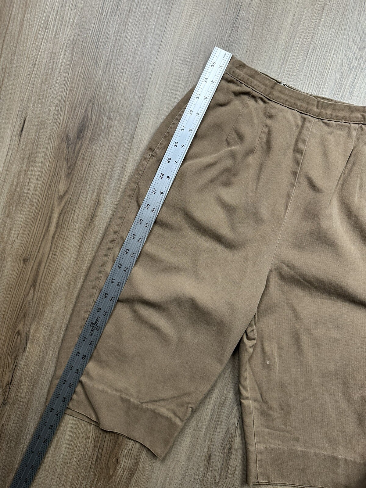 40s VINTAGE Stockton of Dallas Brown Capri Shorts Size 22 Summer Casual Women