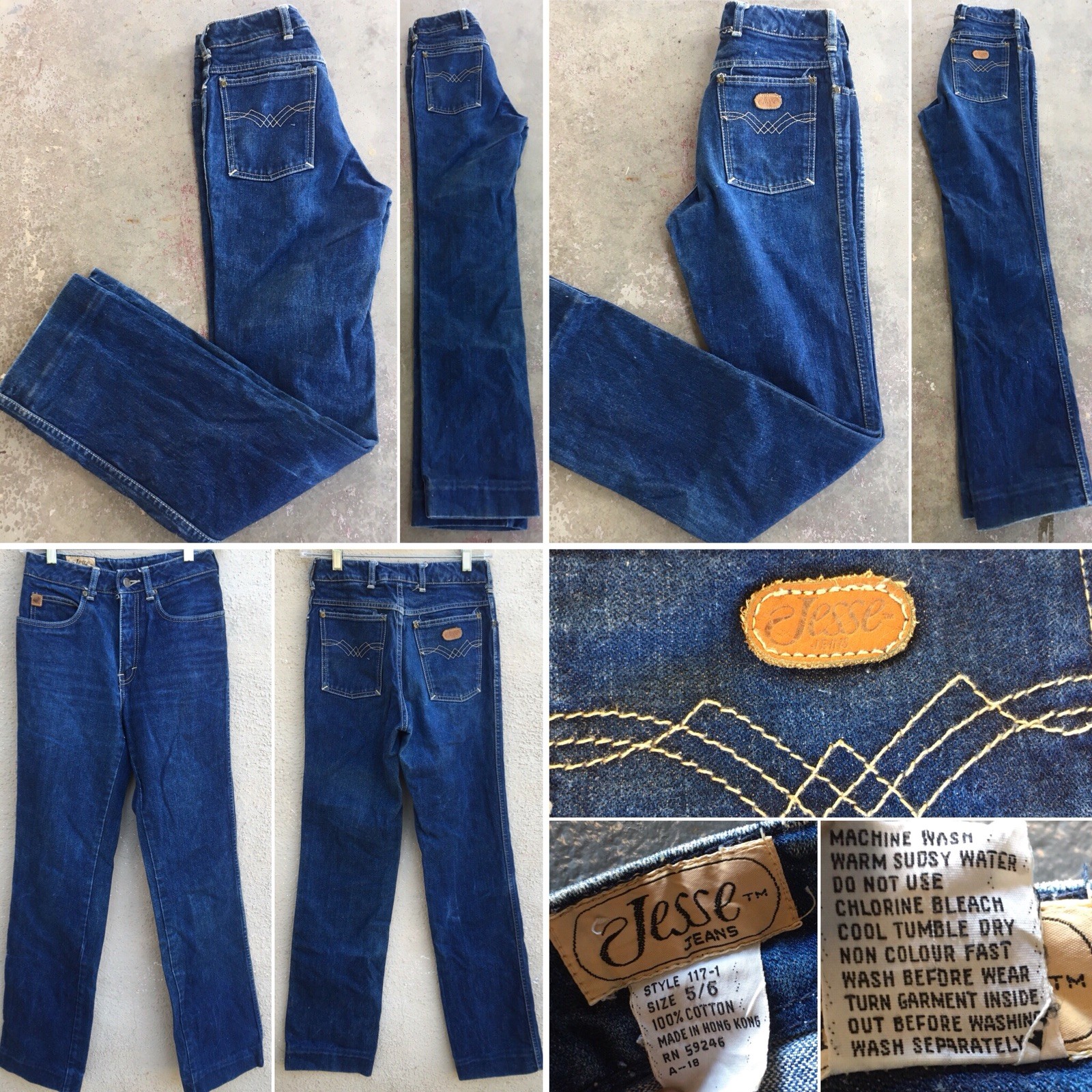 Vintage Jesse Jeans High Waist Size 5 6 25.5 in Waist 70s 80s 1970s 1980s
