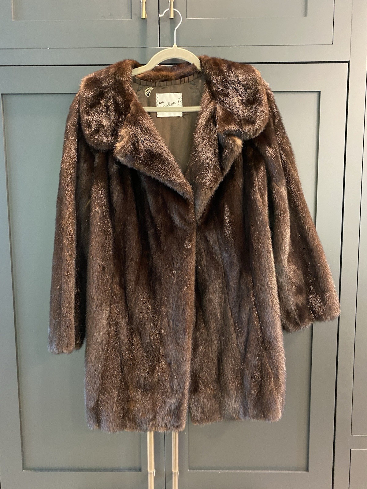 VTG TARLOWS SAN JOSE GENUINE BROWN MINK FUR Jacket
