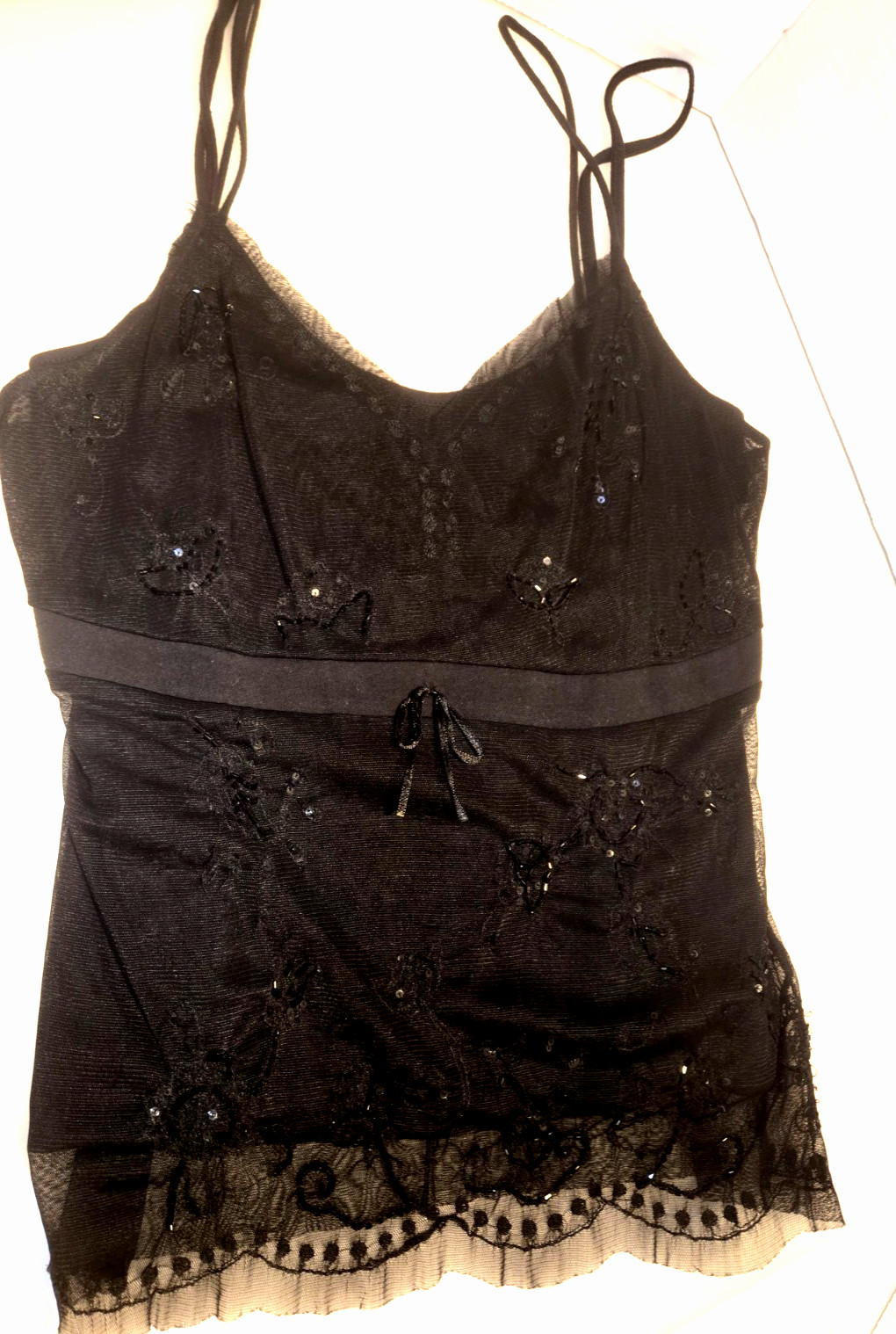 Womens Vintage Top Back Beaded 90’s Size Small See Measurements