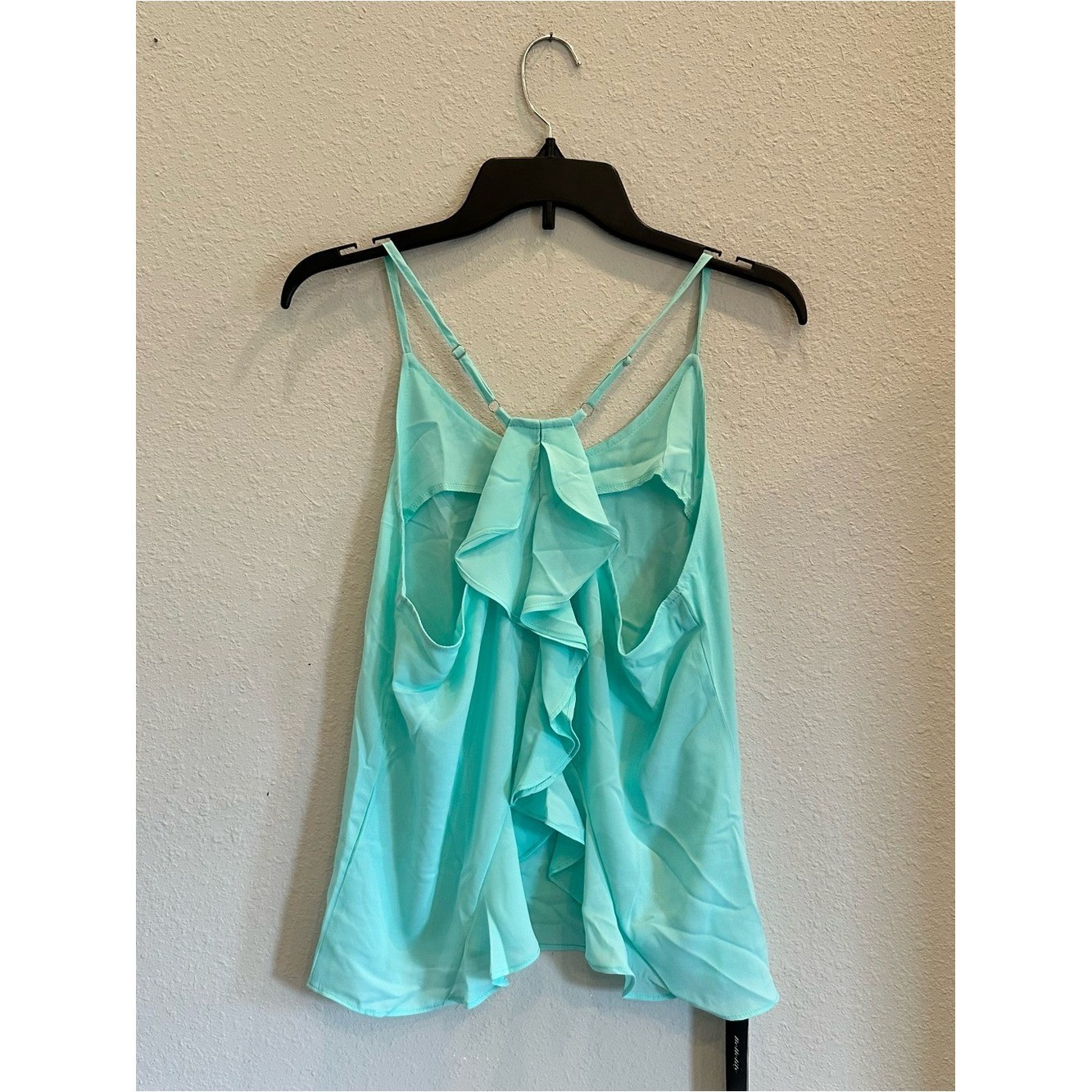 Bellelily Mint Green Backless Cascading Ruffle Cami Top | Summer Boho Pastel