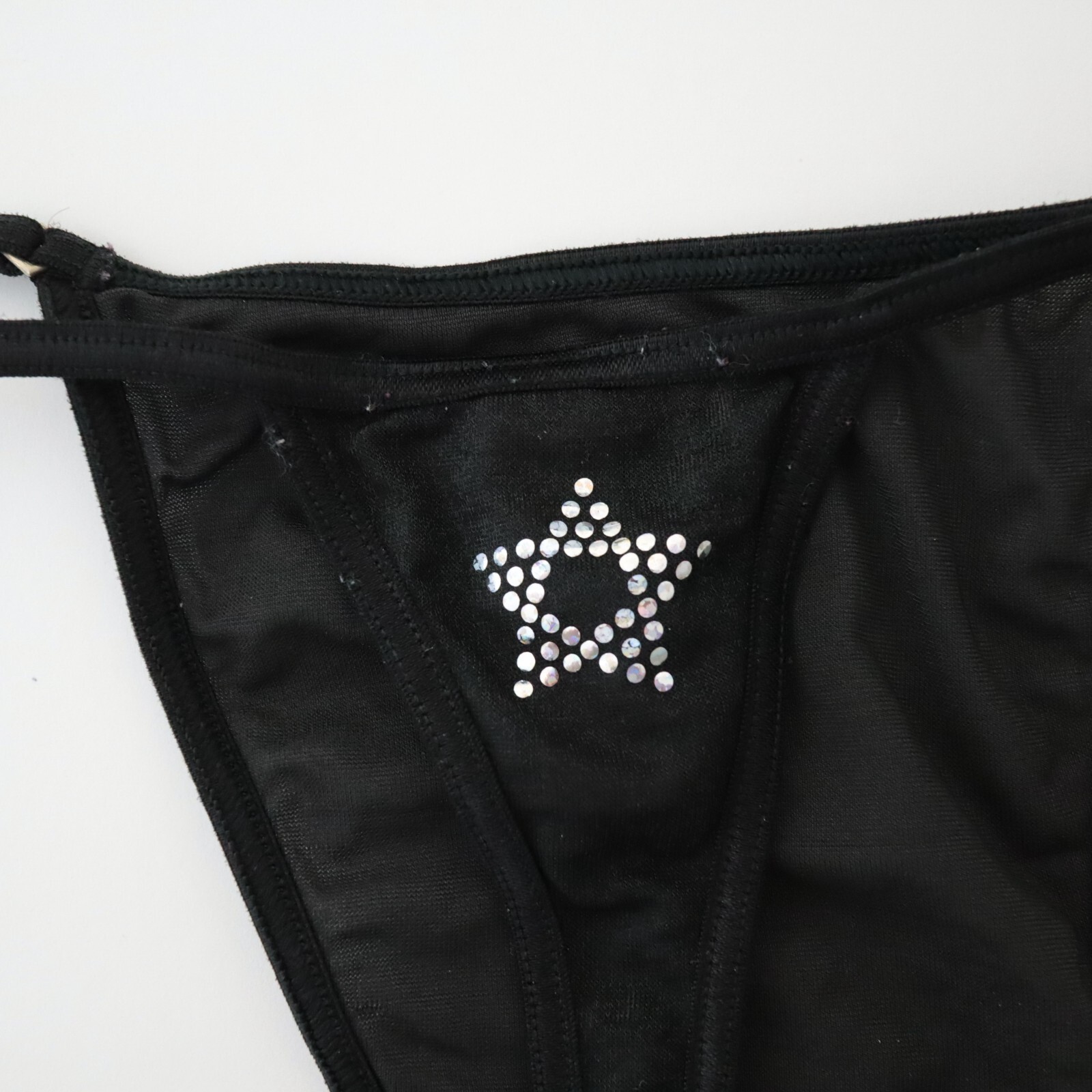 Victoria’s Secret VINTAGE Y2K Sheer Silky Hosiery V-String Thong Panties SMALL