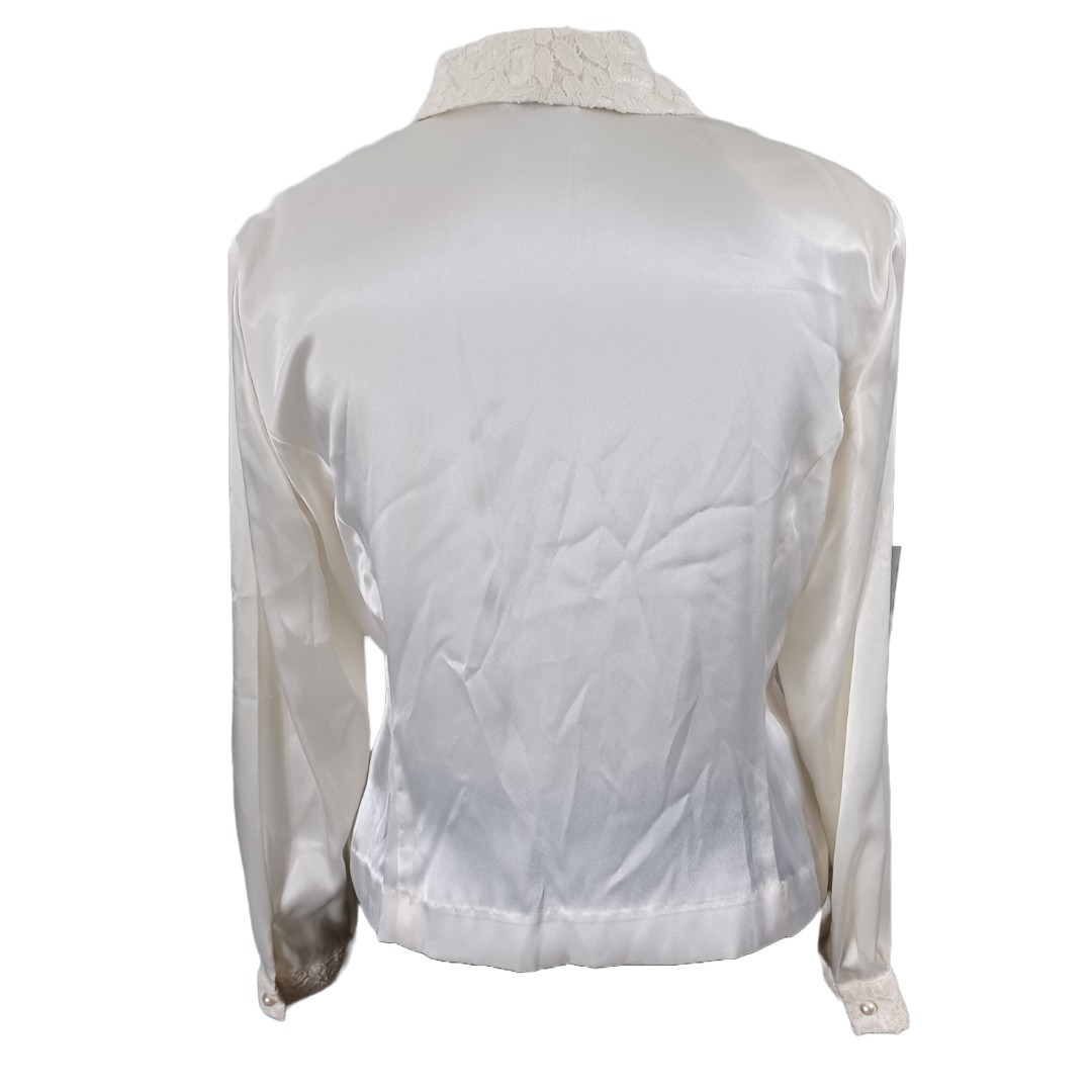VINTAGE 80’S/90’S LESLIE FAY SPORTWEAR SATIN BLOUSE SIZE 14 NWT