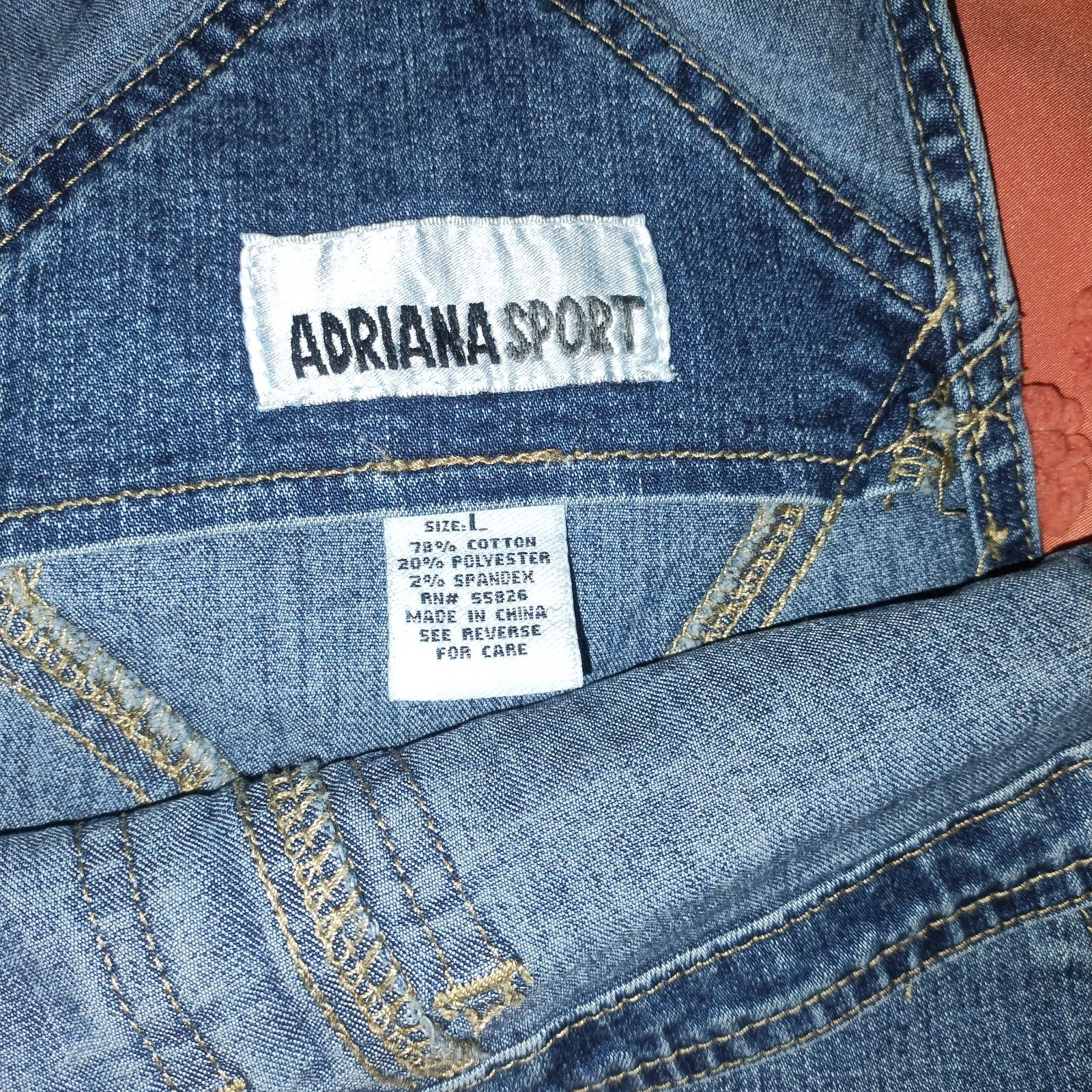 Vintage Adriana Sport Overalls Size Large 78% Cotton 20% Polyester 2% Spandex