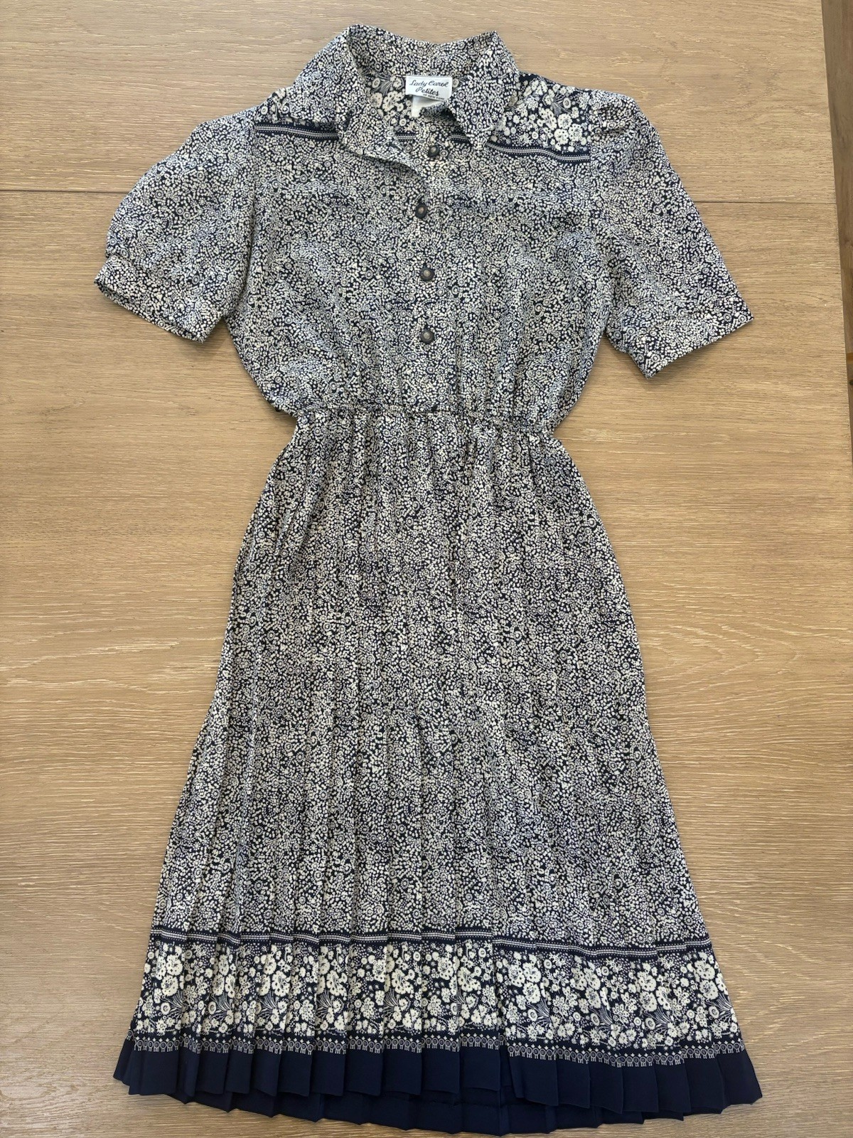 Vintage Lady Carol Petites Of New York Floral Midi Dress Sz 4-6