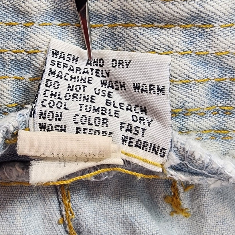Vintage 80s Jordache Shorts Womens 13/14 Blue Acid Wash Double Buckle High Rise