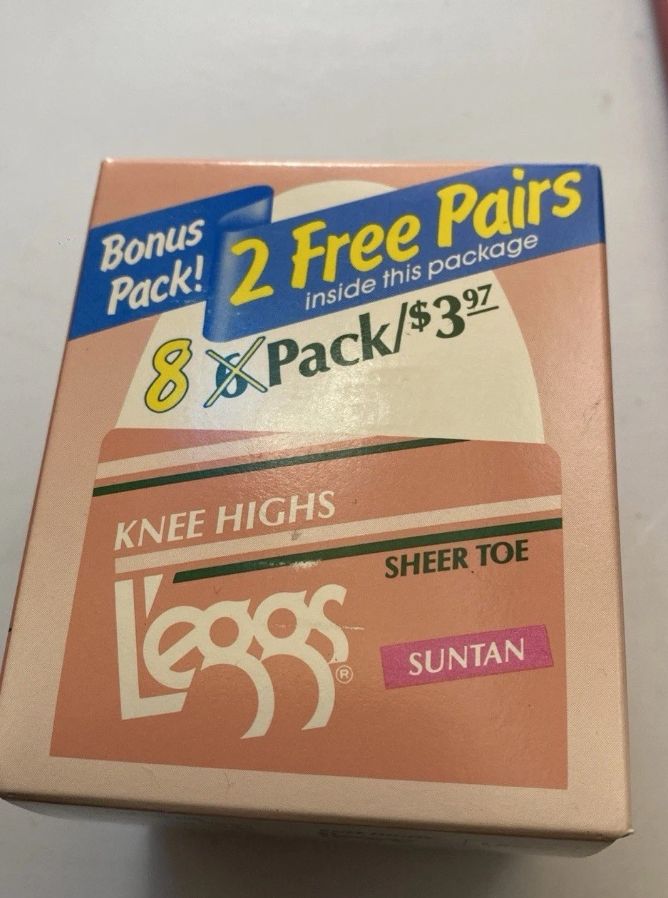 Leggs Everyday Knee Highs ,Sheer Toe ,8 Pair Suntan NEW