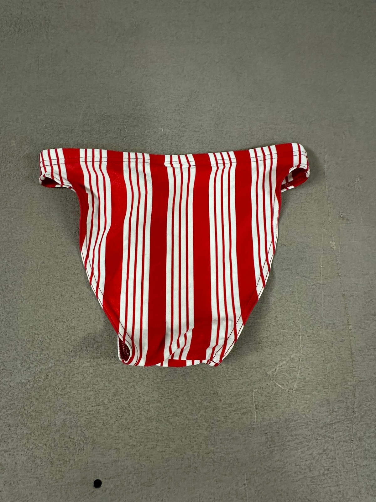 Vtg Sun Blocks Mens Sz S Swim Briefs Red White Striped Swimsuit NWT USA 9D50-51