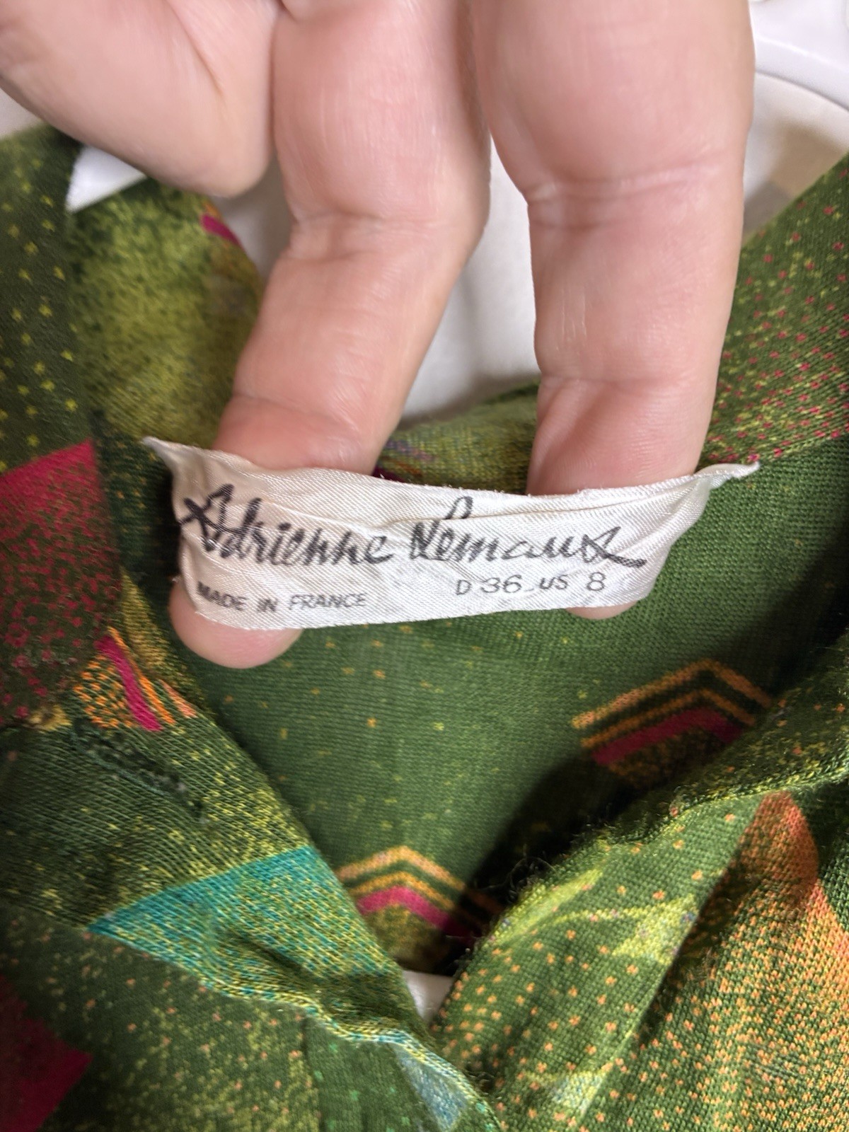 Vintage 1970’s Adrienne Lemaux Pullover Blouse Made In France US Women’s Size 8