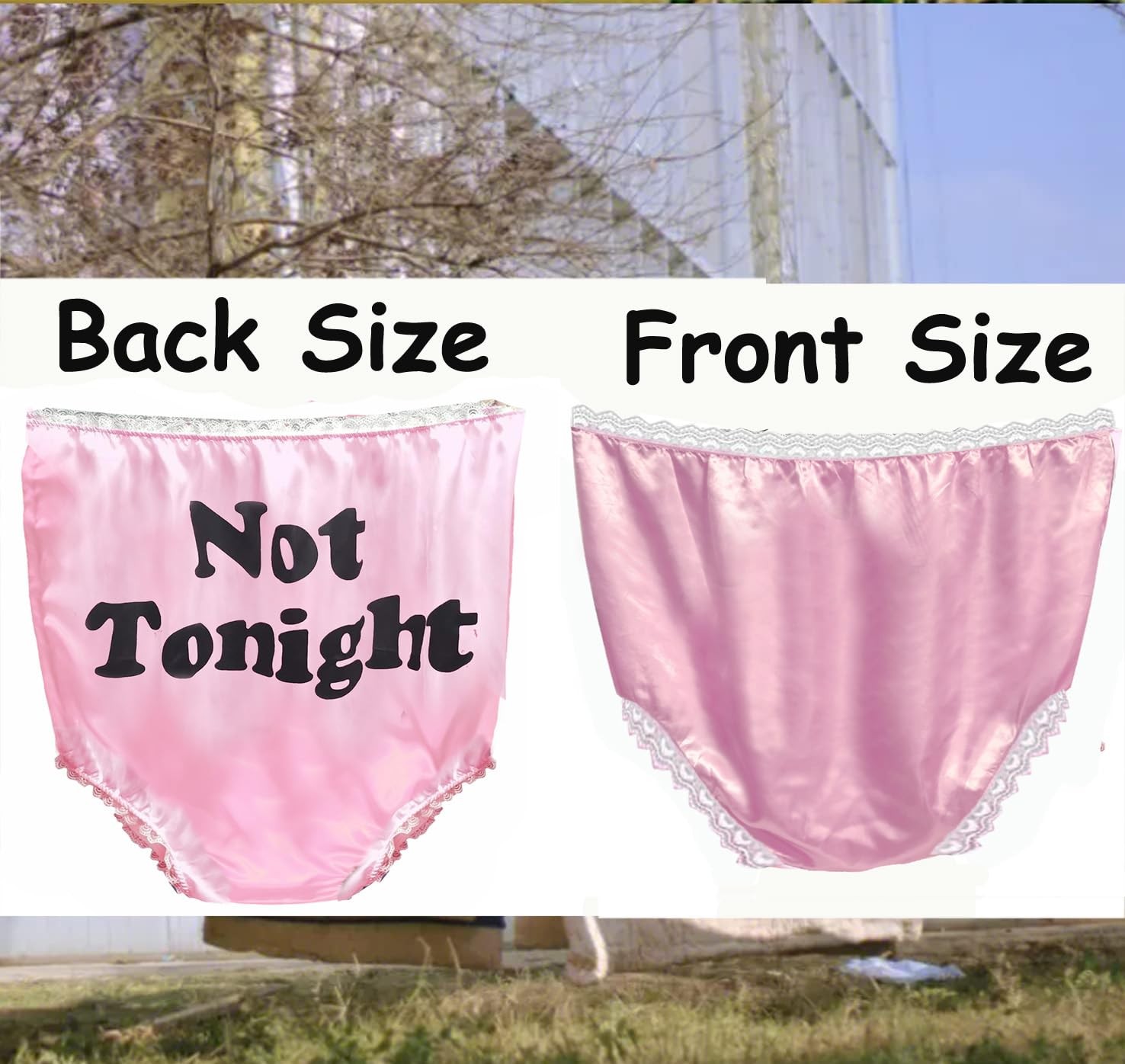 Groumh 66IN Funny Underwear for Women, Novelty 9X-Large Extra Tall, Pink