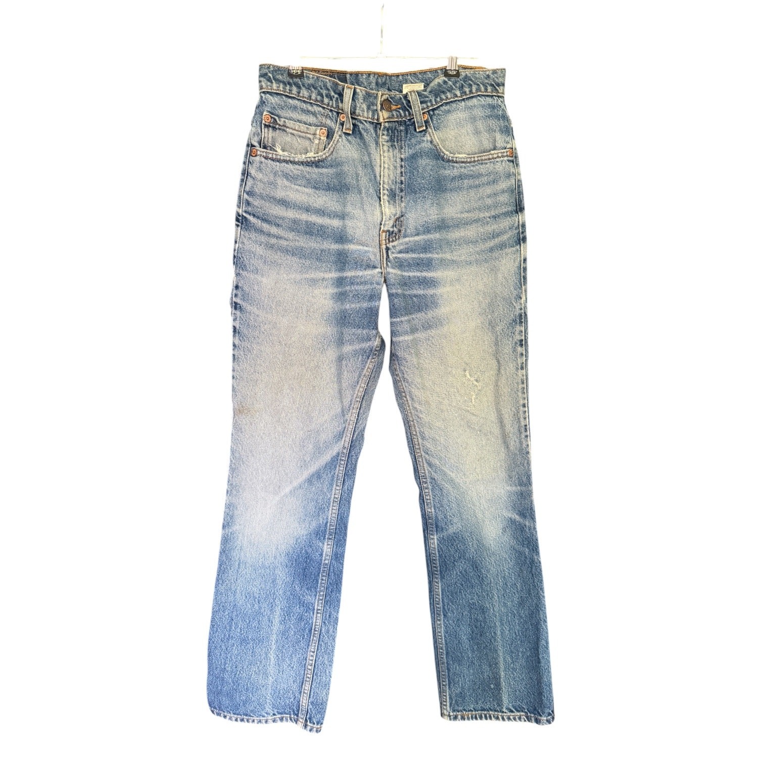 Vintage USA 80s Levi’s 517 Bootcut Jeans: Distressed and faded