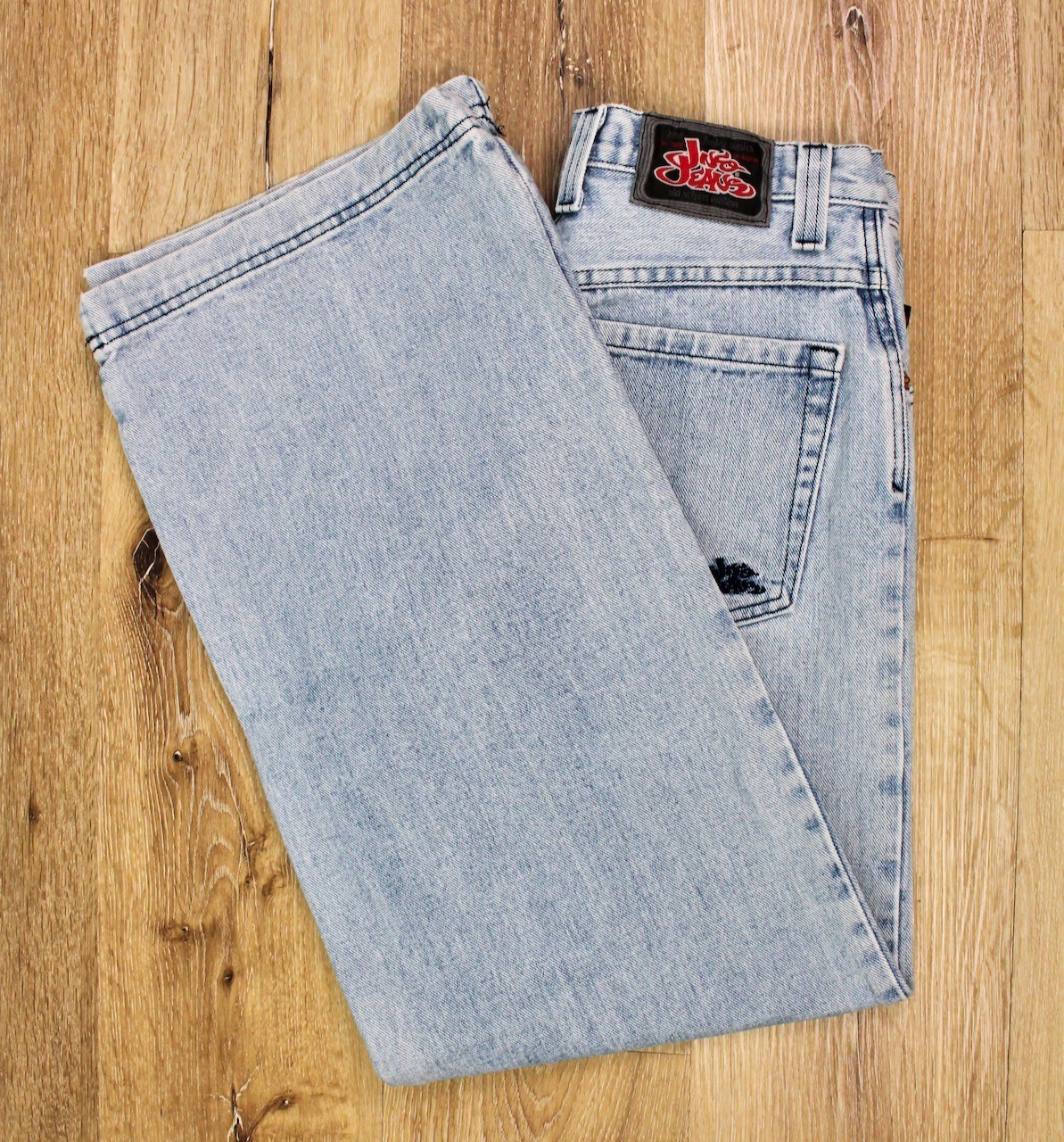 Women’s VTG 1990s JNCO Funky 23 Basics Wide Leg Jeans Sz 11 31×32 90s Light Wash
