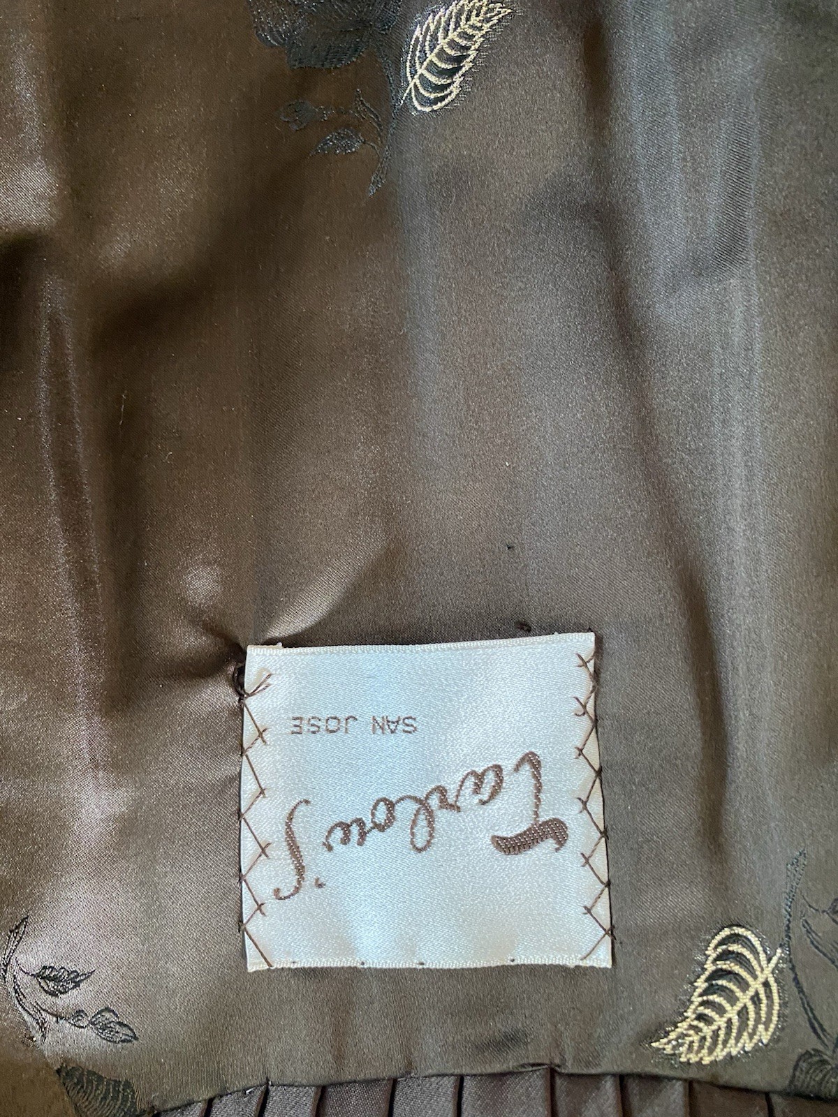 VTG TARLOWS SAN JOSE GENUINE BROWN MINK FUR Jacket