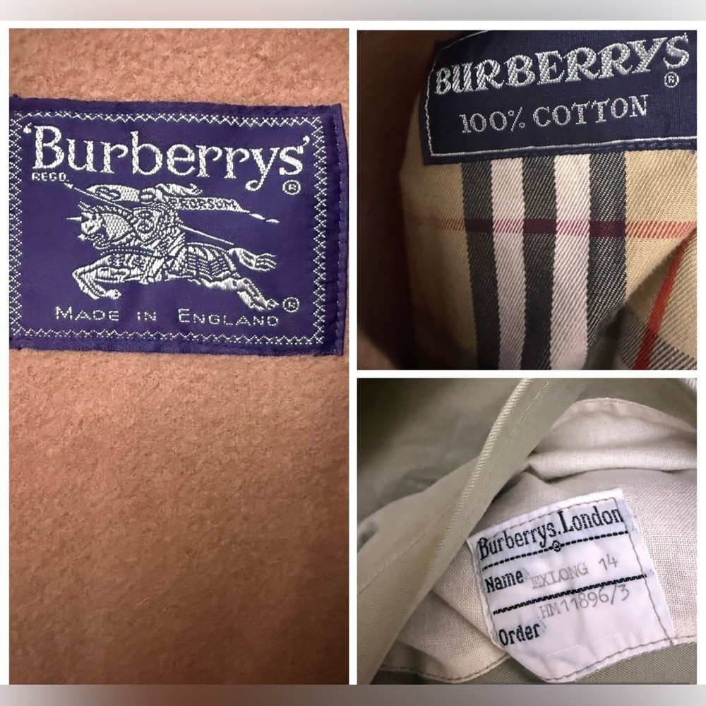 VTG 80’s Burberrys Trench Coat Full Removable Lining Nova Women’s 14 Extra Long