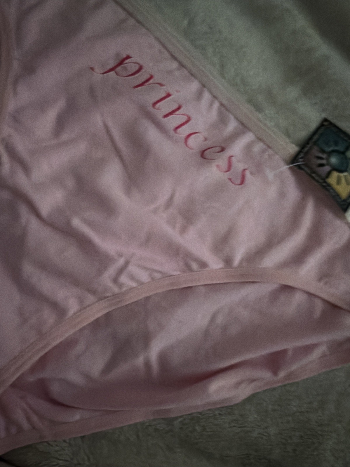 Vtg Y2K Panties No Boundaries Cotton Spandex Bikini Pink Princess Print NWT 9