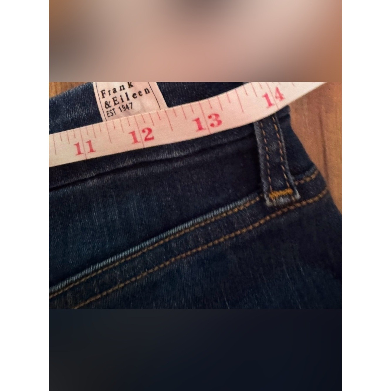Frank & Eileen Killian Crop Flare Jeans Dark Wash Raw Hem Size 29 EUC