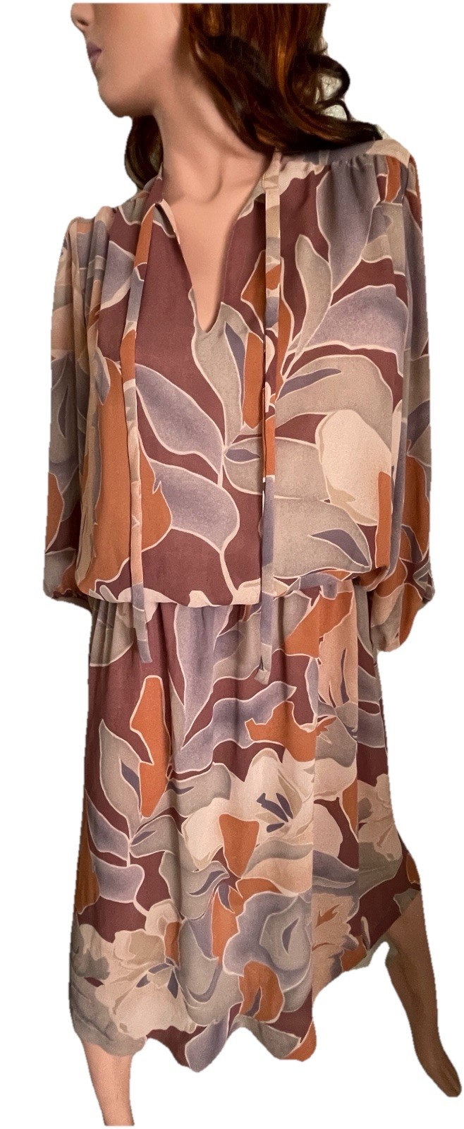 CAROL ANDERSON Vintage Crepe DRESS Size 13/14