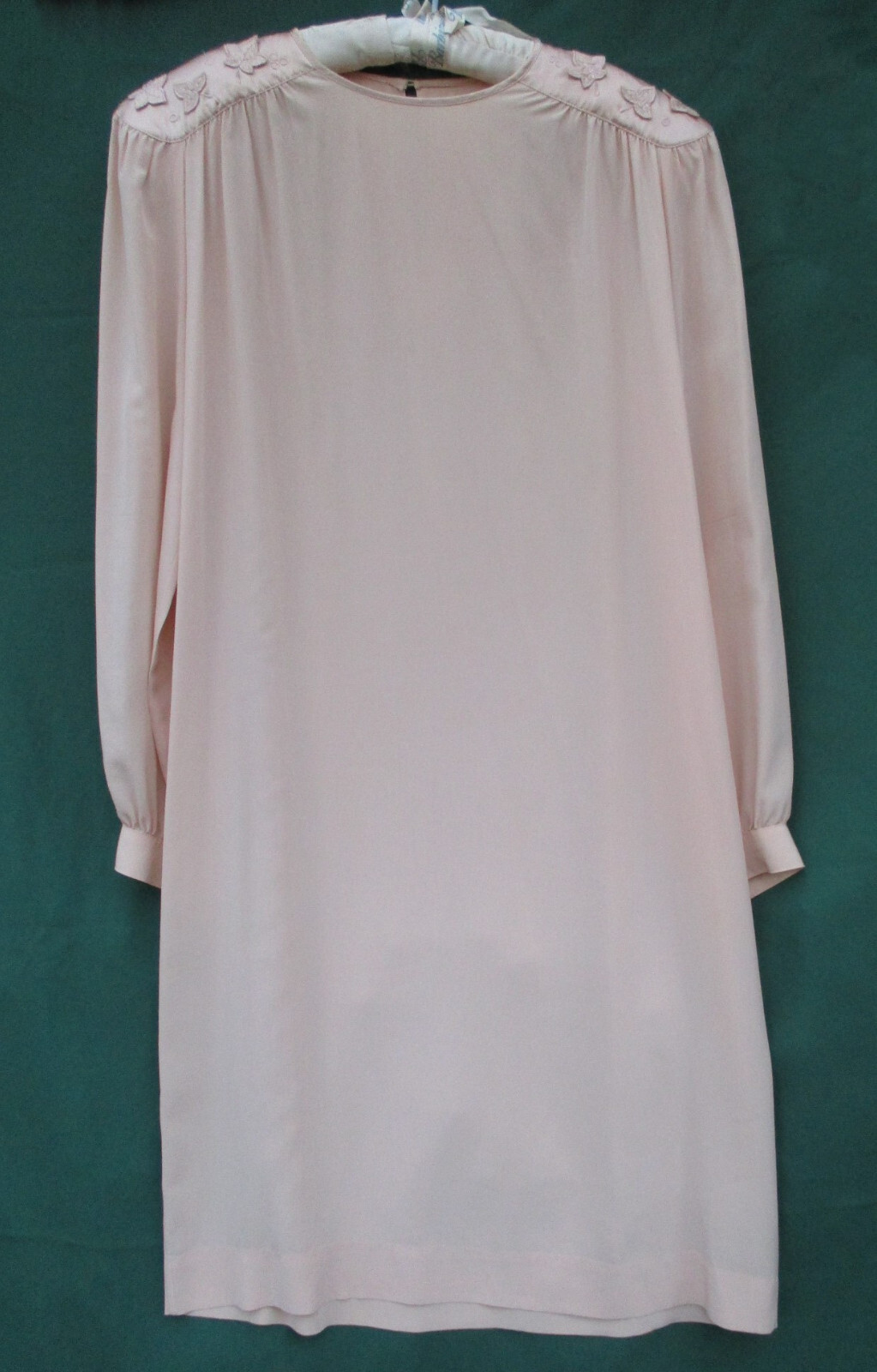 SSSSSSSSSSSSSSSSS Embellished 100% Silk Sheath Dress Vintage Size 14 Hong Kong