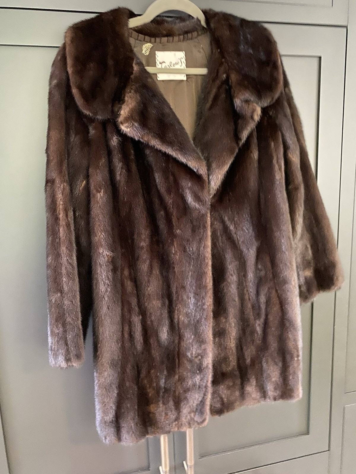 VTG TARLOWS SAN JOSE GENUINE BROWN MINK FUR Jacket