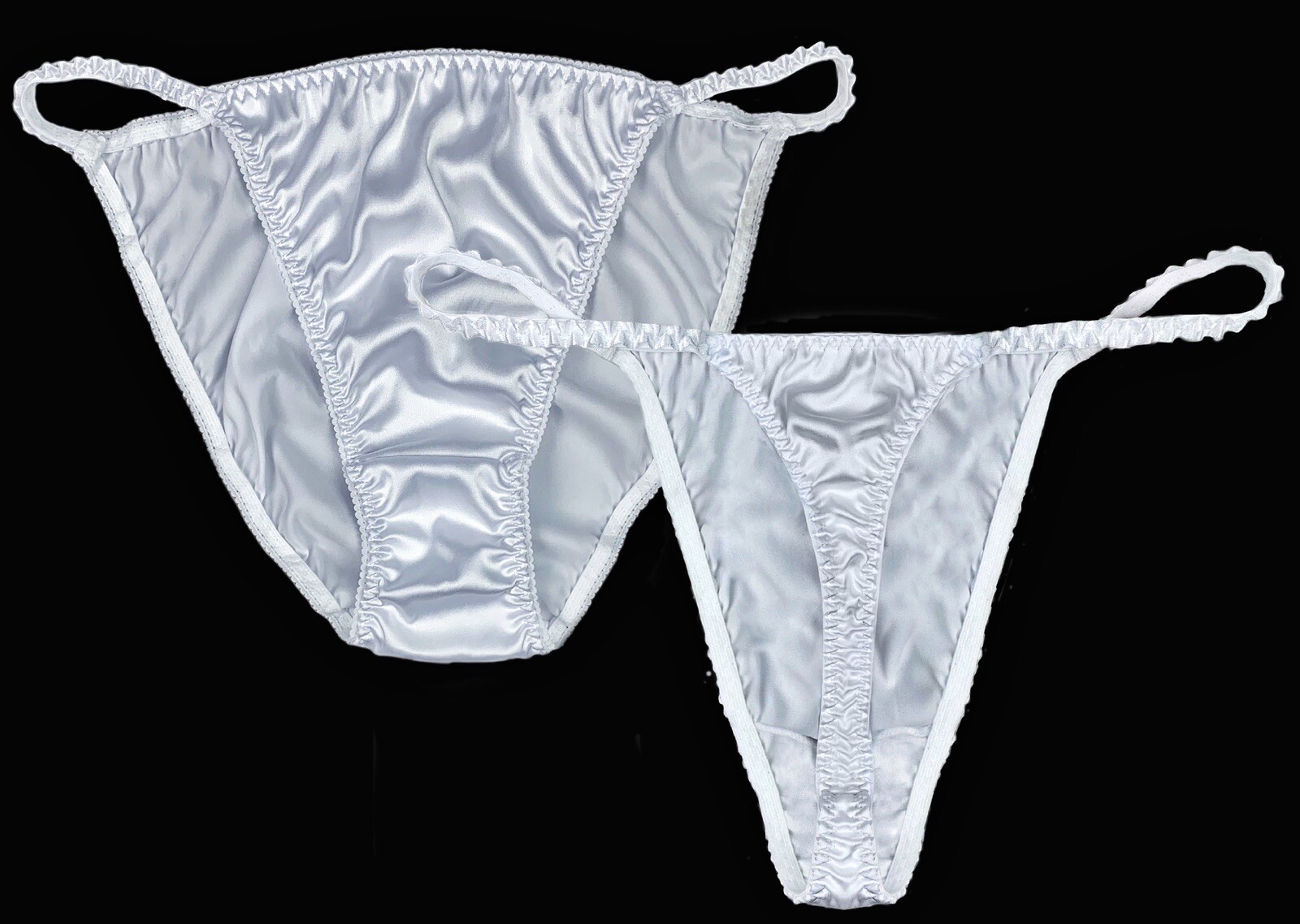 Satin String Bikini & Thong · Retro | 2-Pack | XL/8