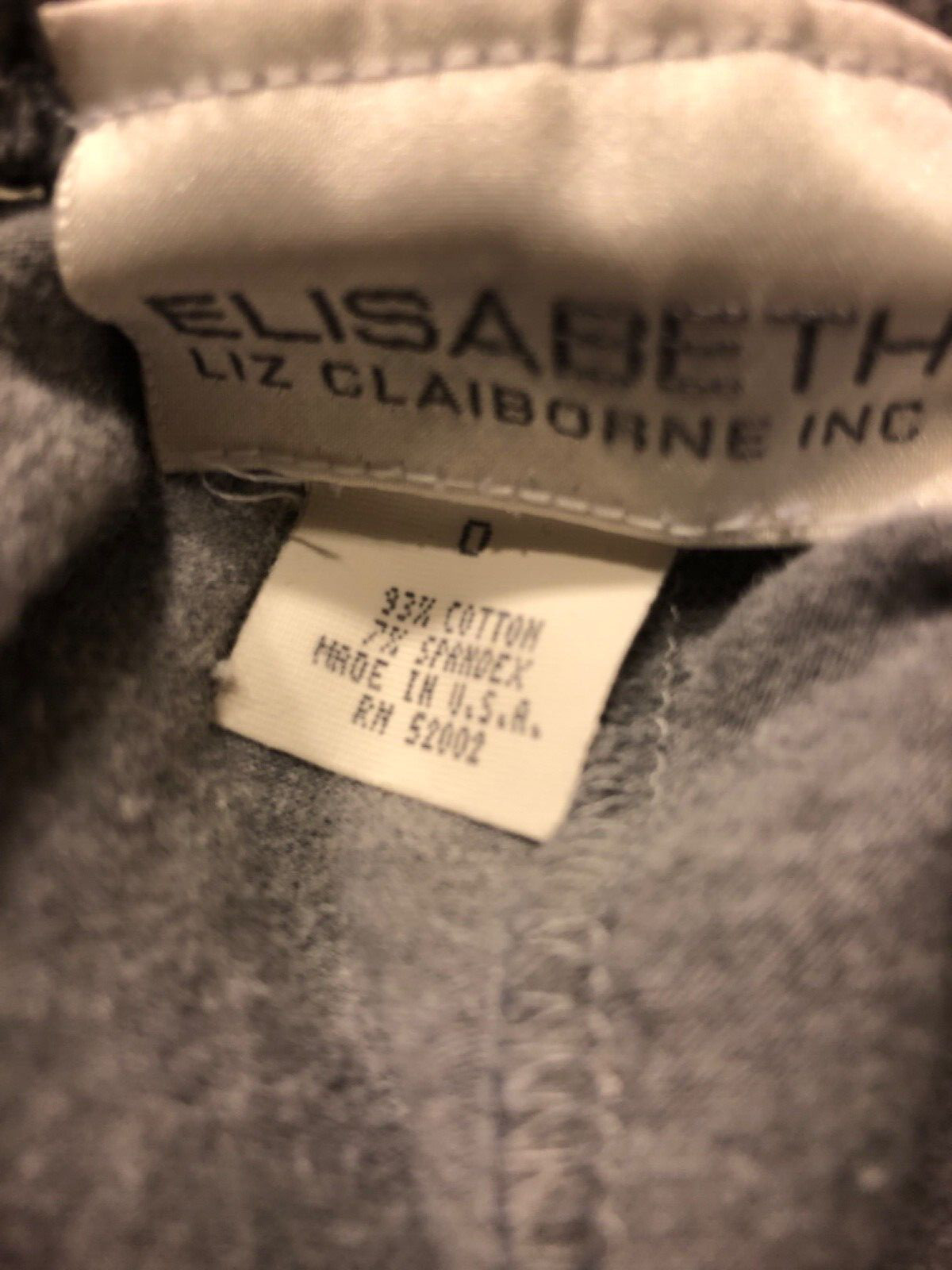 Women’s Liz Claiborne Size 0 Elizabeth Cotton Spandex Stirrup Pants Waist 27-31